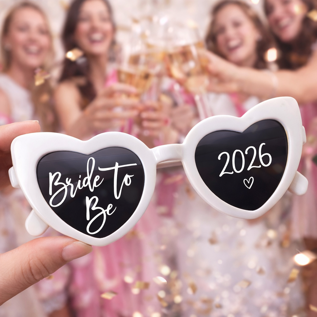 Personalised Bride to Be Heart Sunglasses