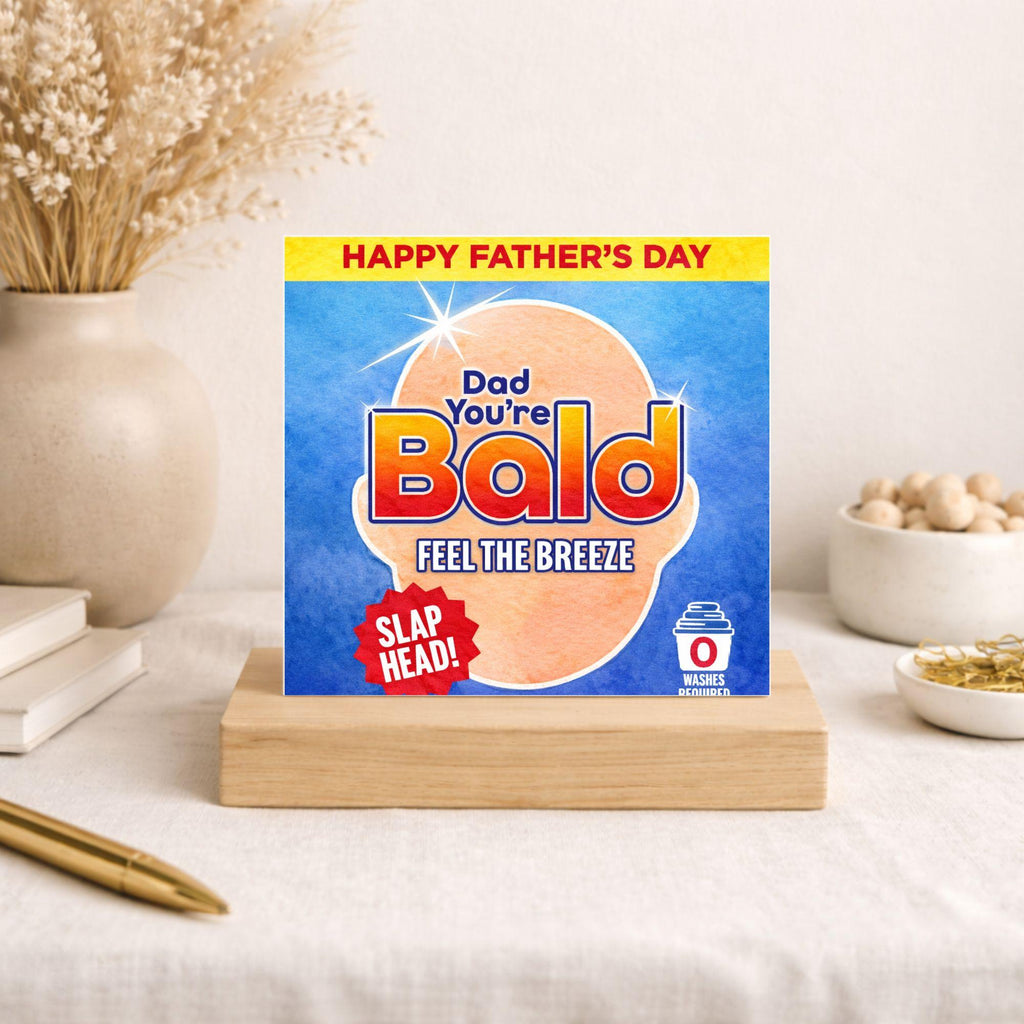 Funny Bald Dad Card – Feel The Breeze