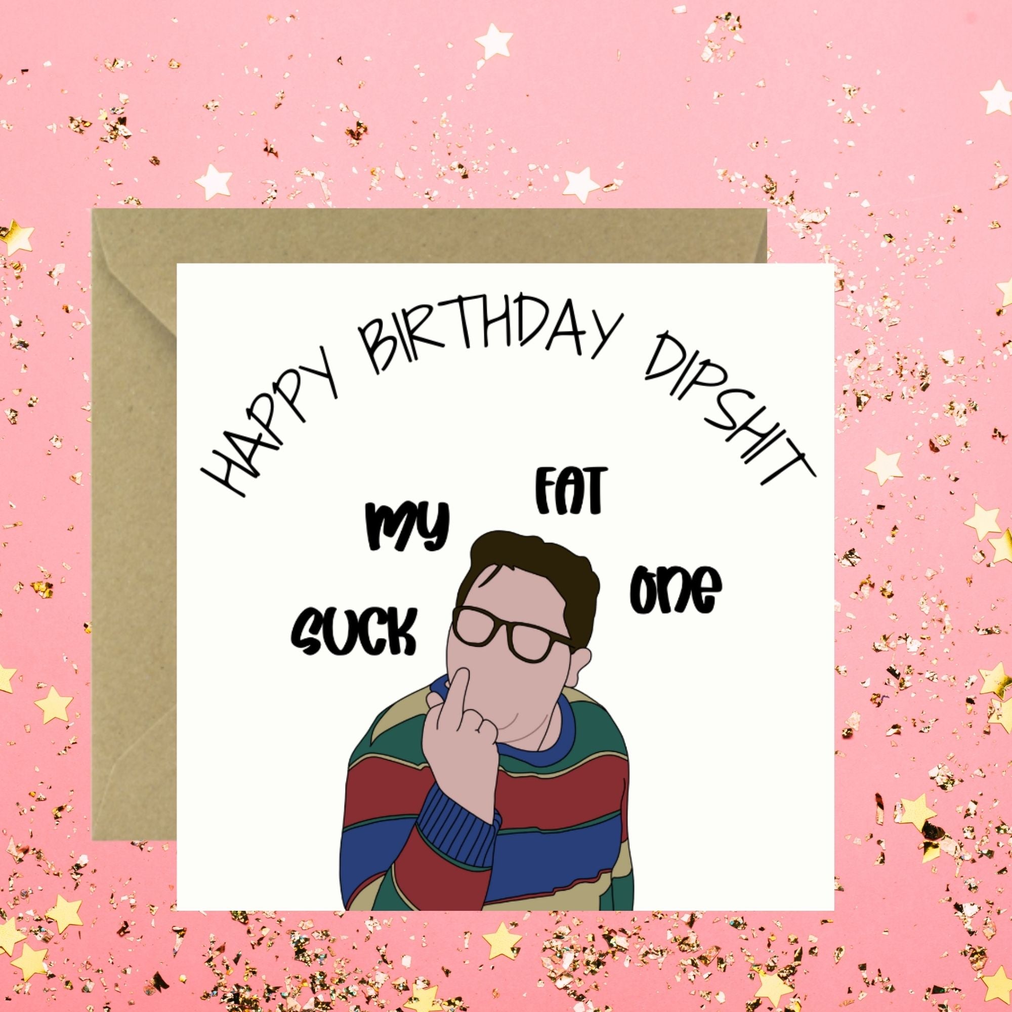 Funny Rude Birthday Card | Cheeky Middle Finger Birthday Card | Humorous Birthday Card for Friend, Brother, Sister