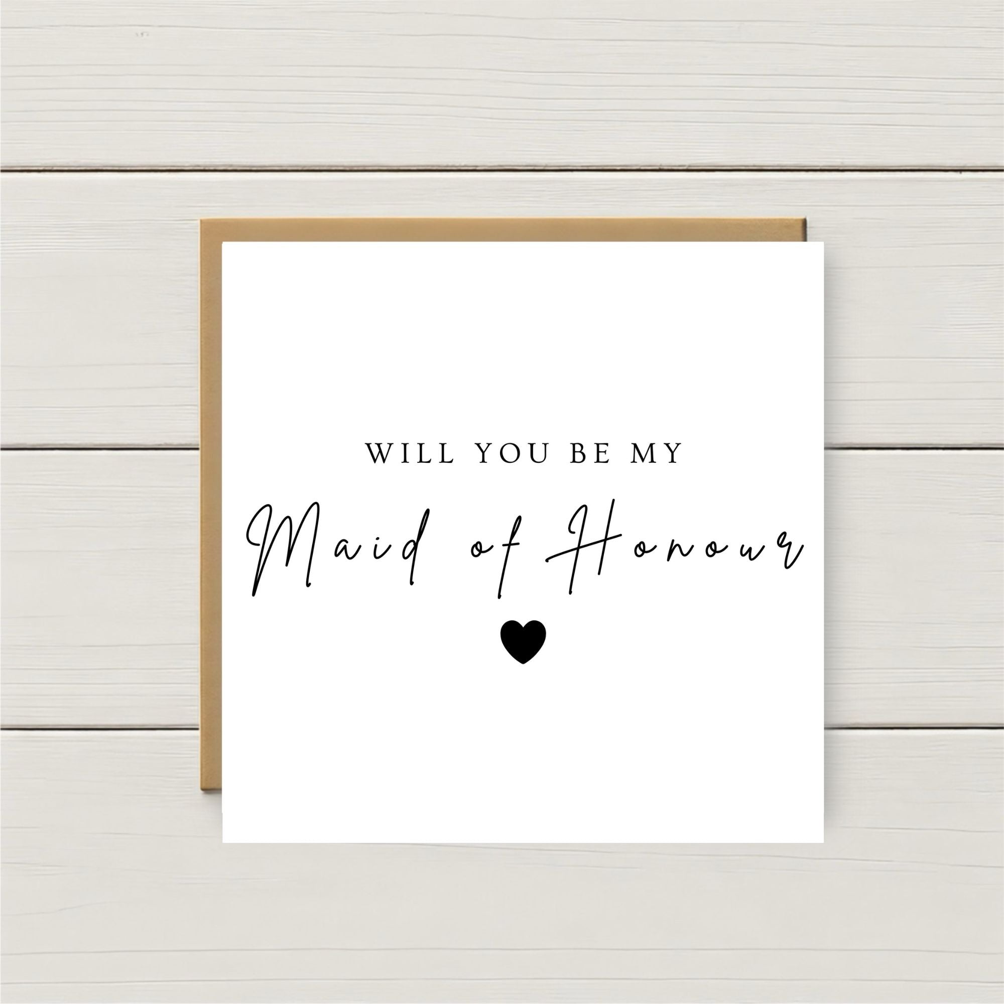Will You Be My Maid of Honour Proposal Card | Maid of Honour Wedding Card