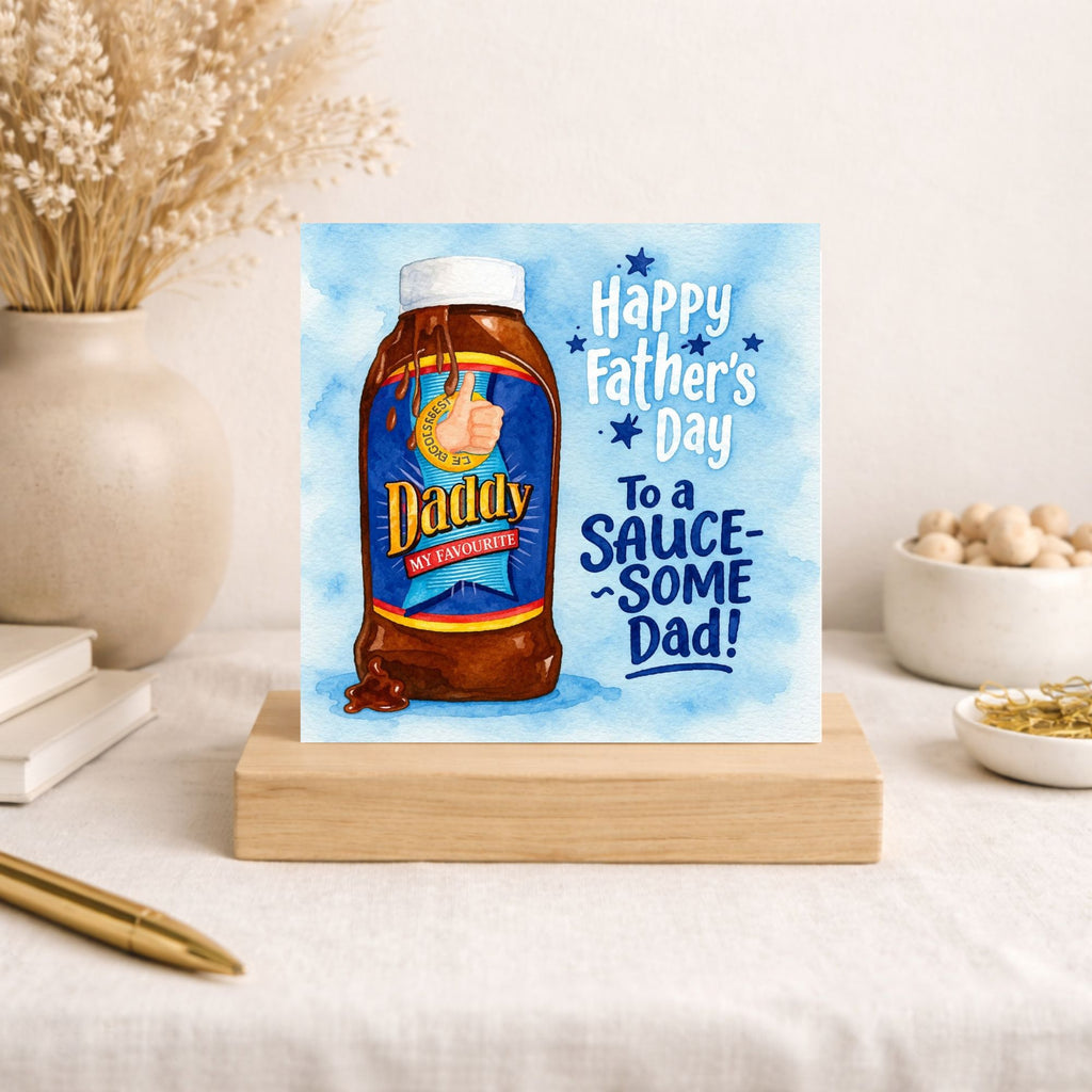 Funny Sauce Father’s Day Card – Sauce-Some Dad Card