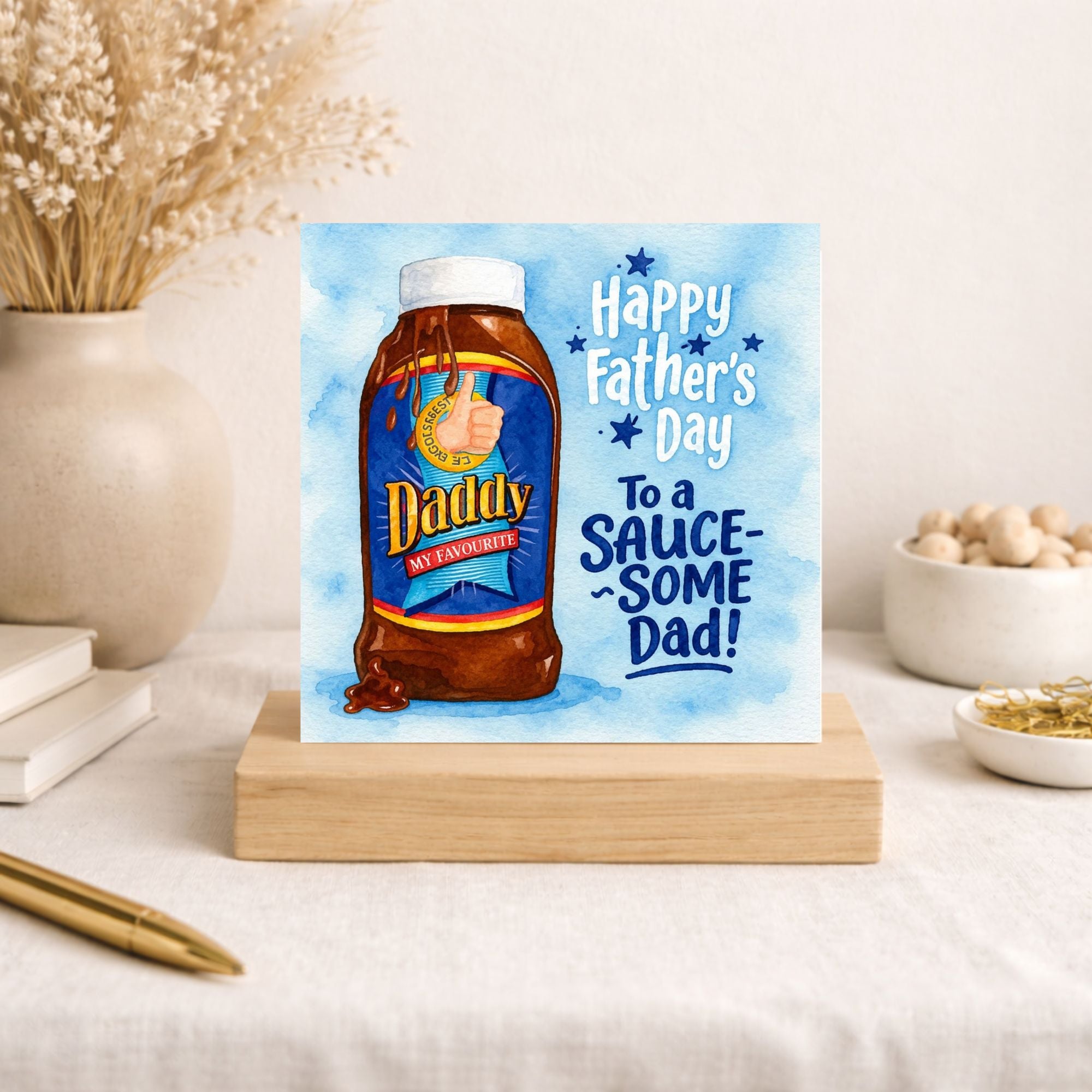 Funny Sauce Father’s Day Card – Sauce-Some Dad Card
