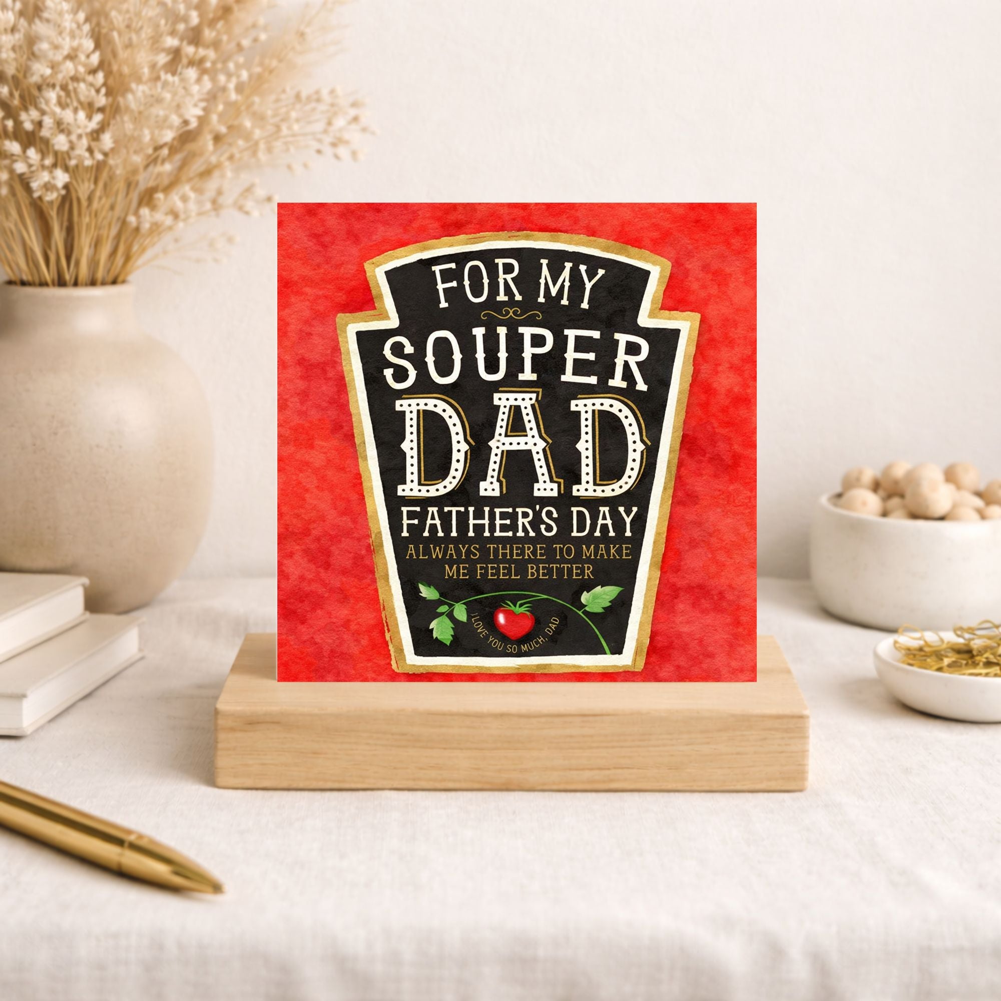 Funny Soup Father’s Day Card – Souper Dad Card