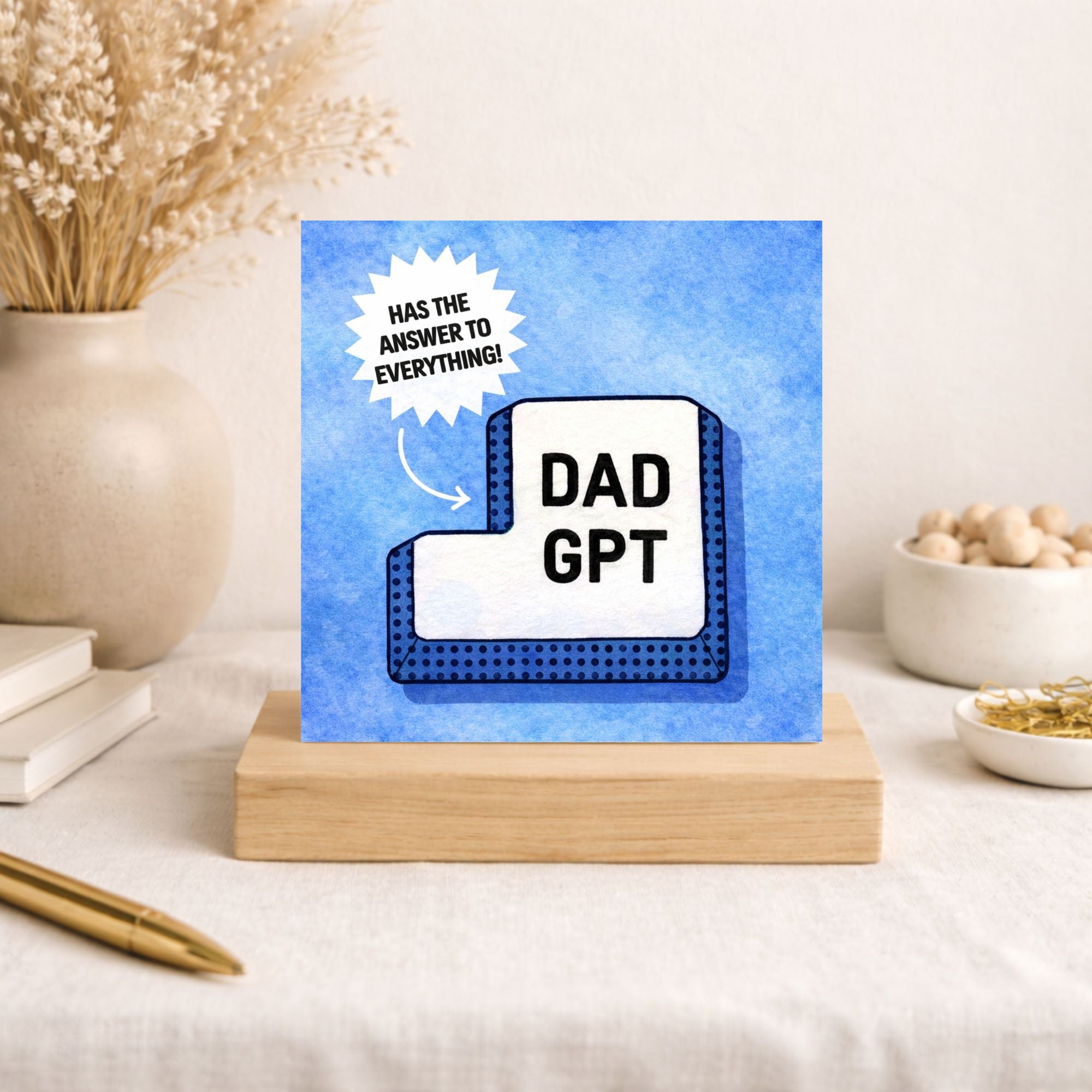 Funny Dad GPT Father’s Day Card – Dad Knows Everything Card