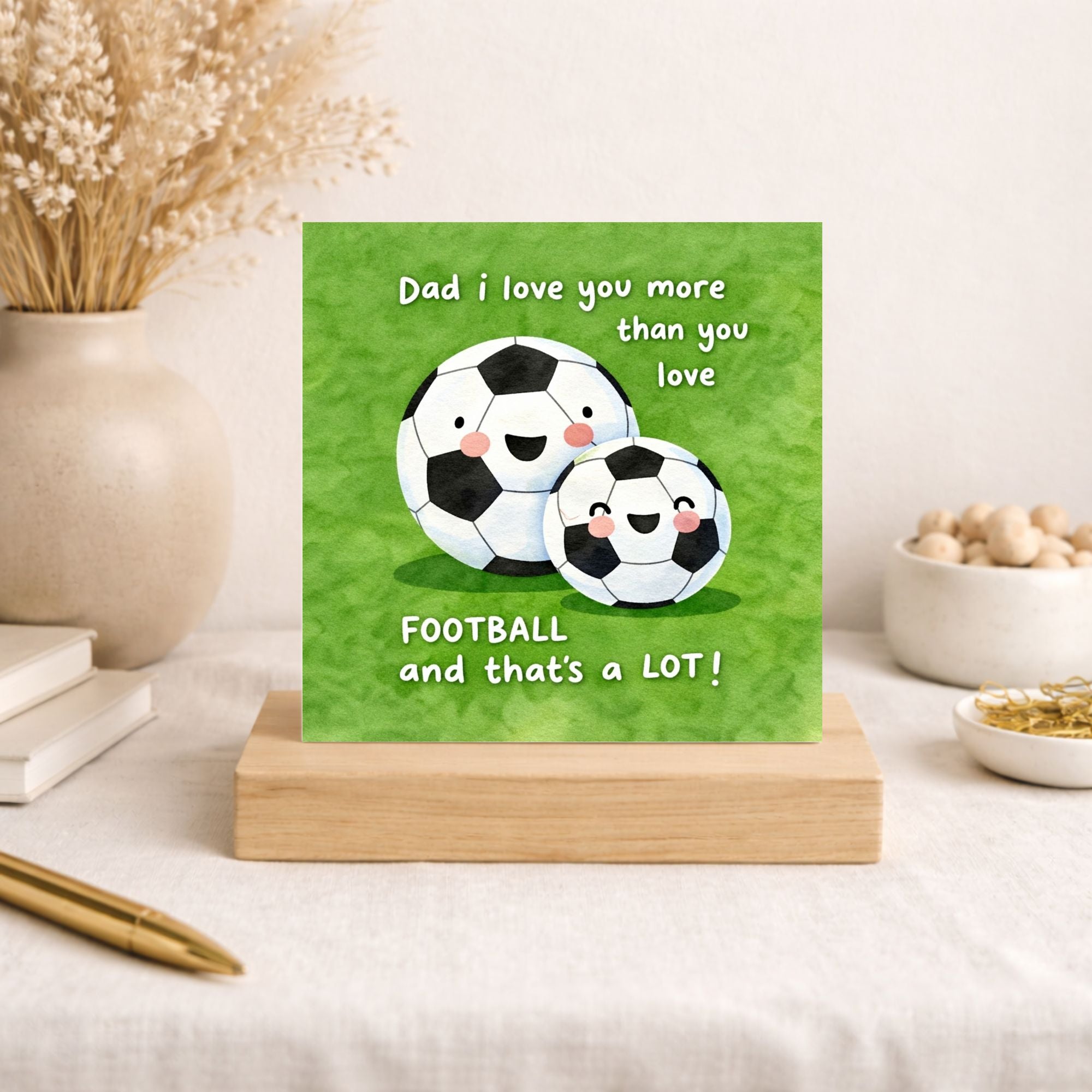 Football Father’s Day Card – Funny Dad Football Love Card