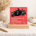 Funny Formula Racing Father’s Day Card – Pole Position Dad Card