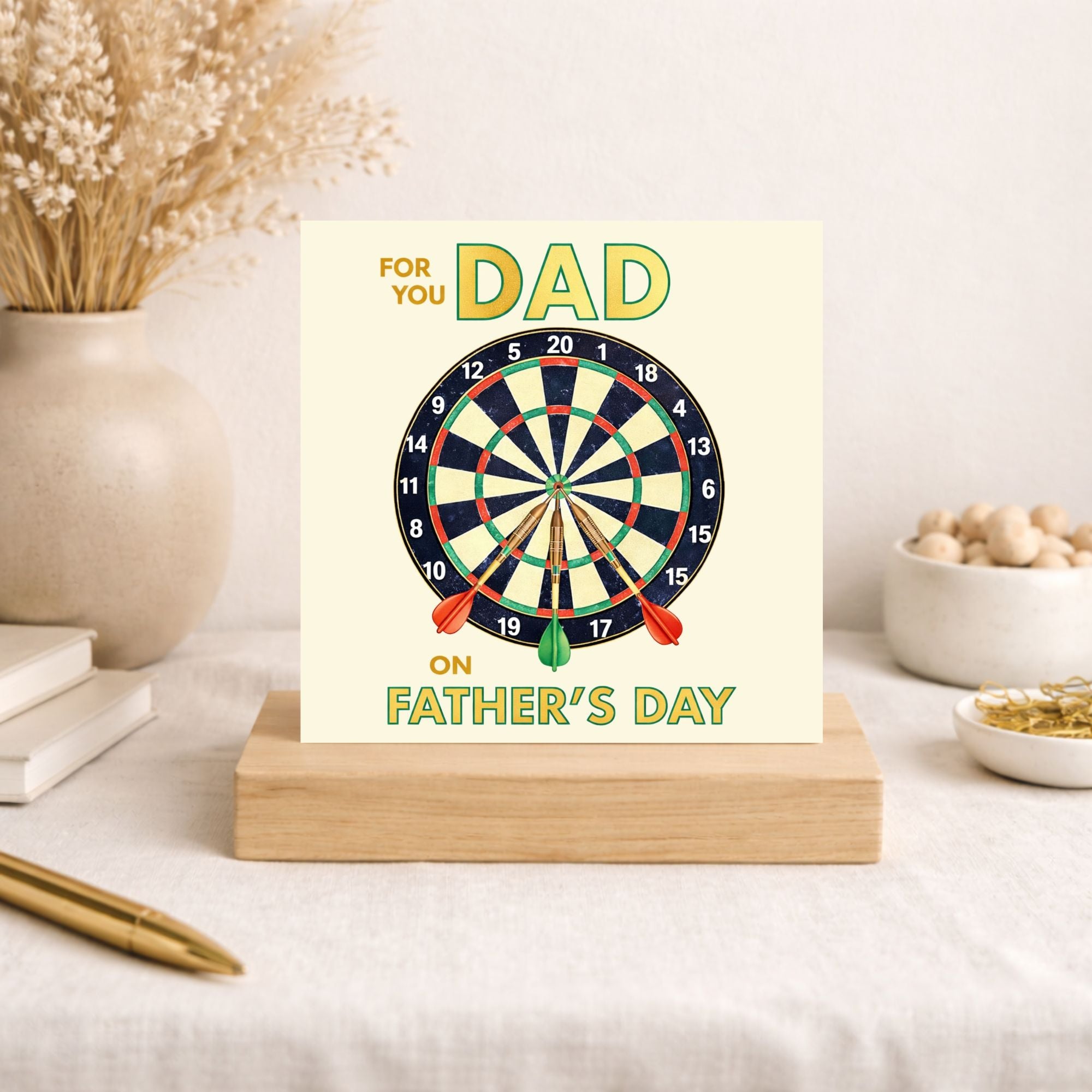 Darts Father’s Day Card – Funny Dart Player Dad Card