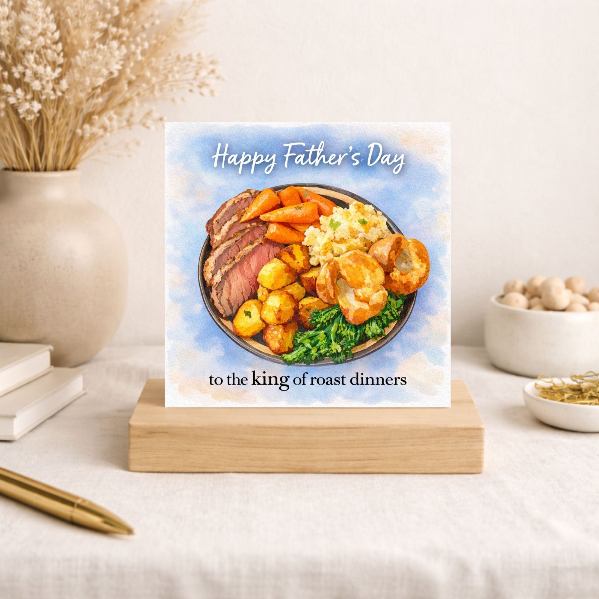 Roast Dinner Father’s Day Card – King of Roast Dinners Dad Card