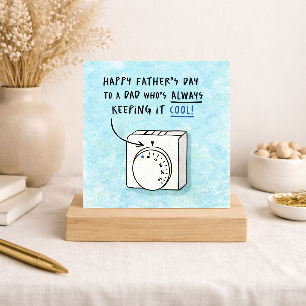 Funny Cool Dad Father’s Day Card – Thermostat Dad Joke Card