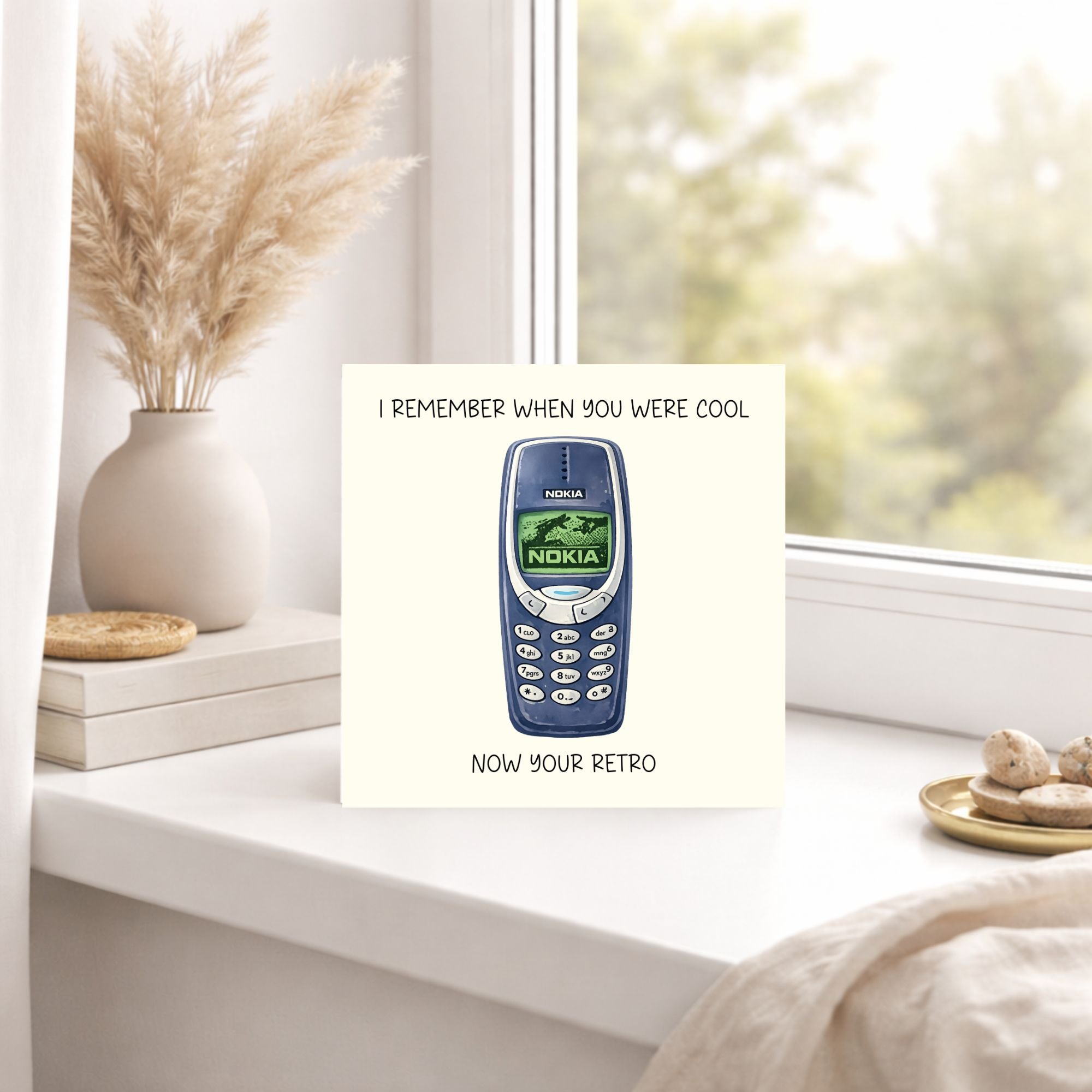 Funny Retro Birthday Card – Nokia Phone Birthday Card – You’re Retro Card – Funny Age Birthday Card – Nostalgic Birthday Card