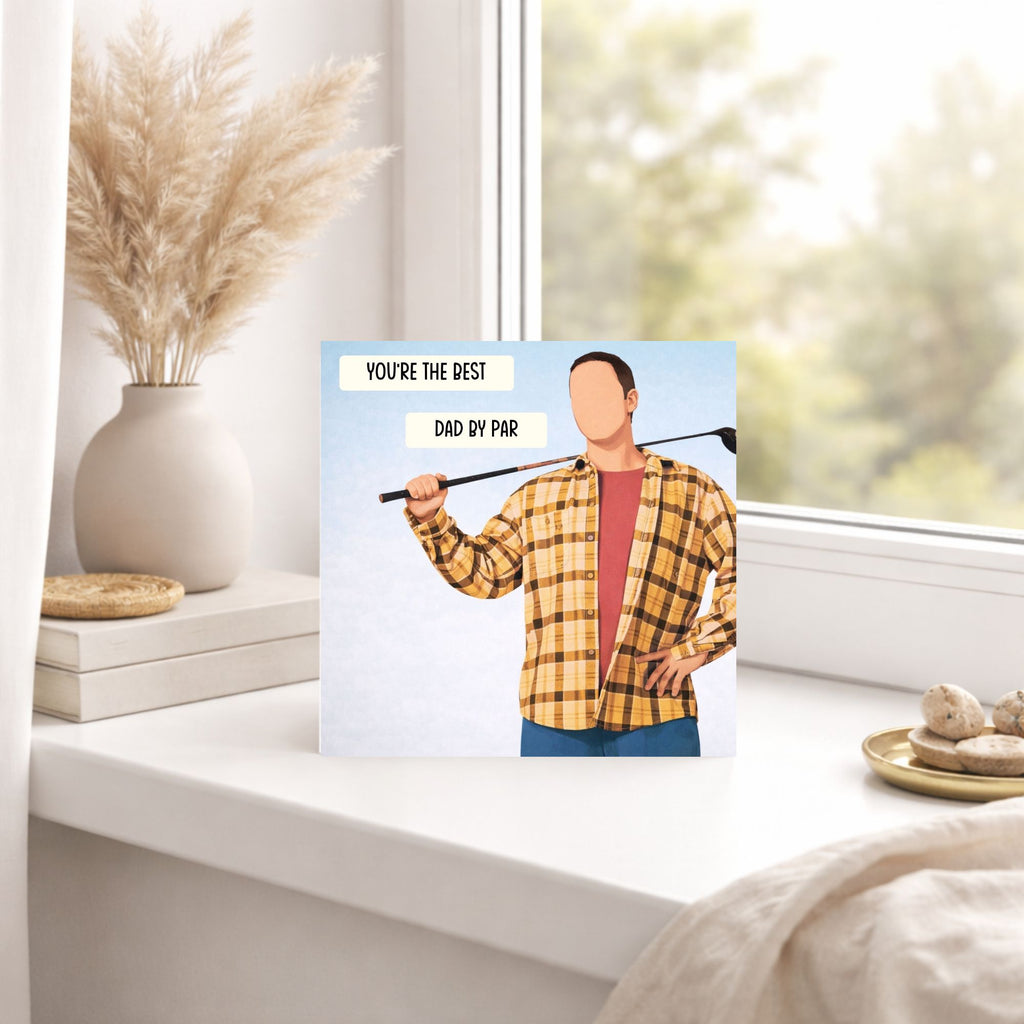 Golf Father’s Day Card – Best Dad By Par Funny Golf Card