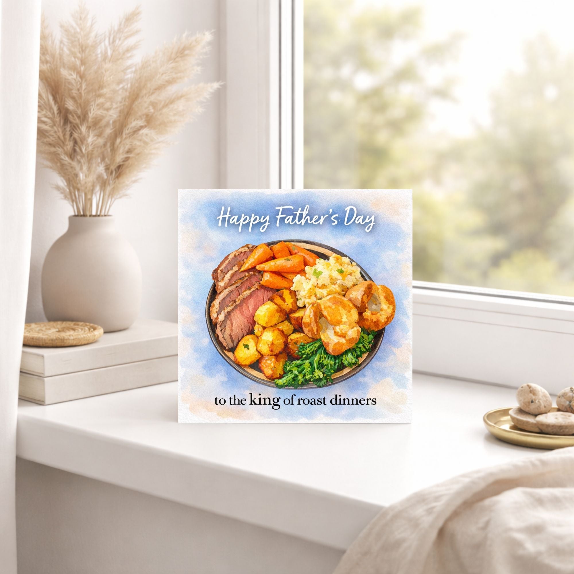 Roast Dinner Father’s Day Card – King of Roast Dinners Dad Card
