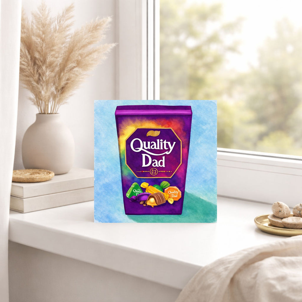 Funny Quality Dad Father’s Day Card – Chocolate Tin Dad Card