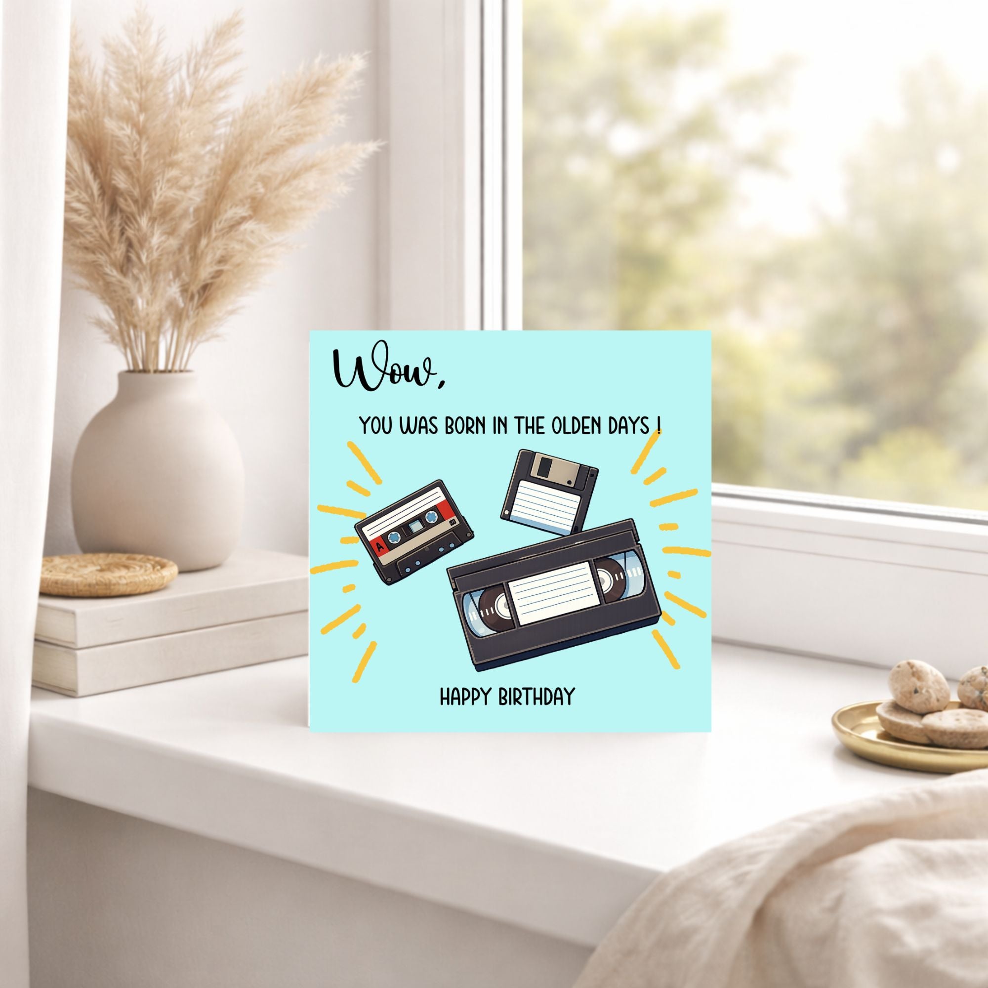Funny Retro Birthday Card – Olden Days Birthday Card – VHS Tape Birthday Card – Funny Age Card – Nostalgic Birthday Card