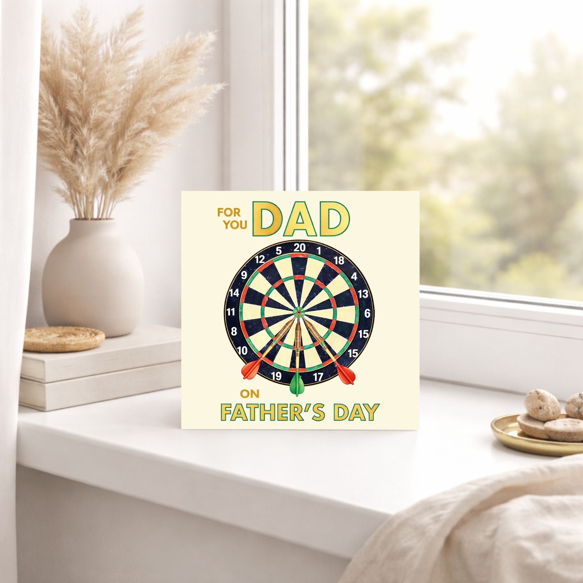Darts Father’s Day Card – Funny Dart Player Dad Card