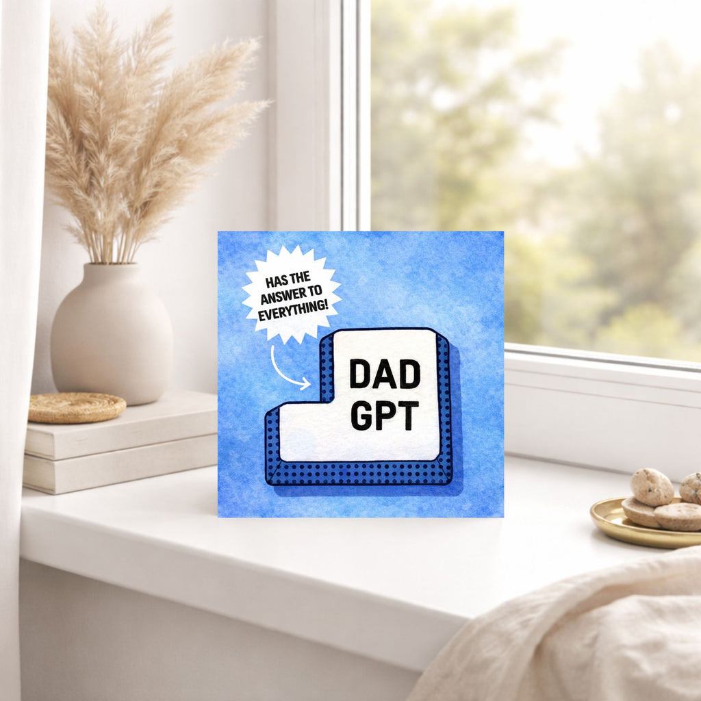 Funny Dad GPT Father’s Day Card – Dad Knows Everything Card