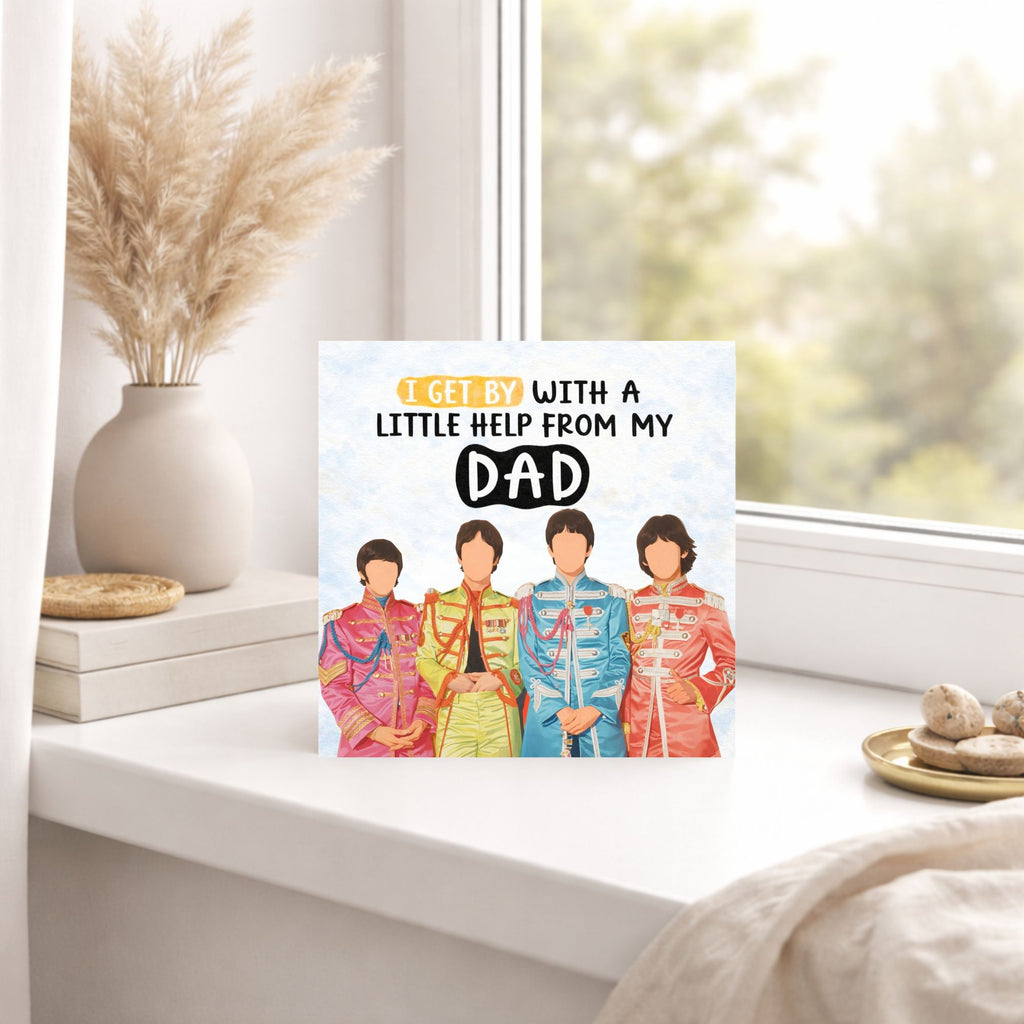 Beatles Inspired Father’s Day Card – Funny Music Dad Card