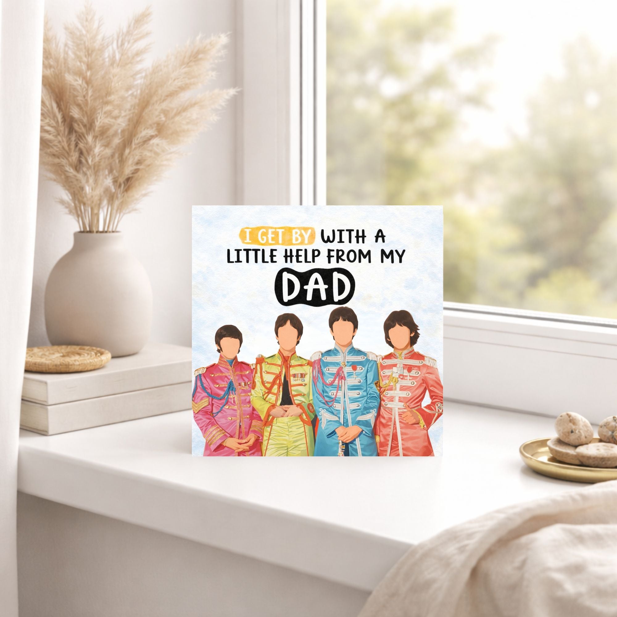 Beatles Inspired Father’s Day Card – Funny Music Dad Card