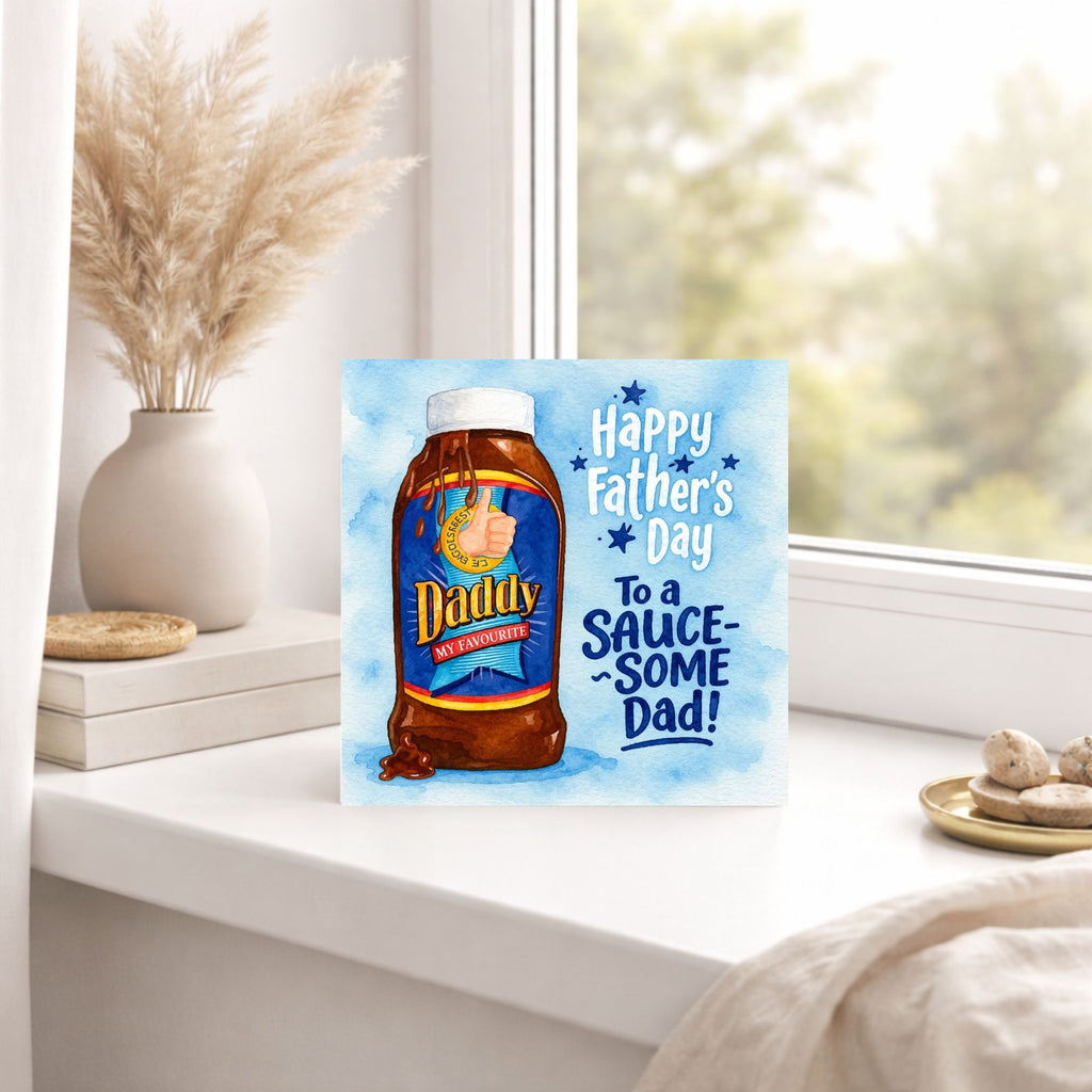 Funny Sauce Father’s Day Card – Sauce-Some Dad Card