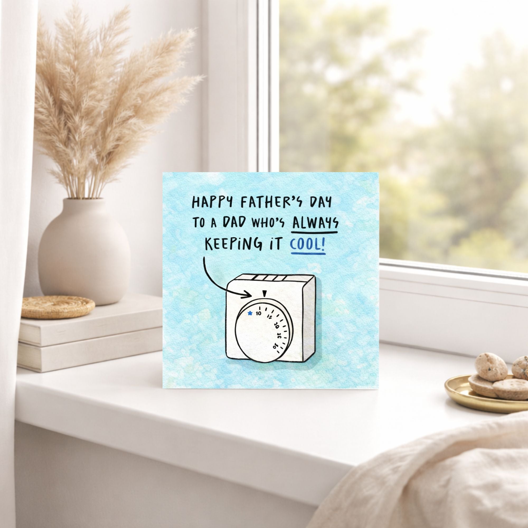 Funny Cool Dad Father’s Day Card – Thermostat Dad Joke Card