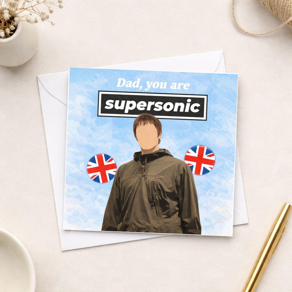 Supersonic Dad Card – Oasis Inspired