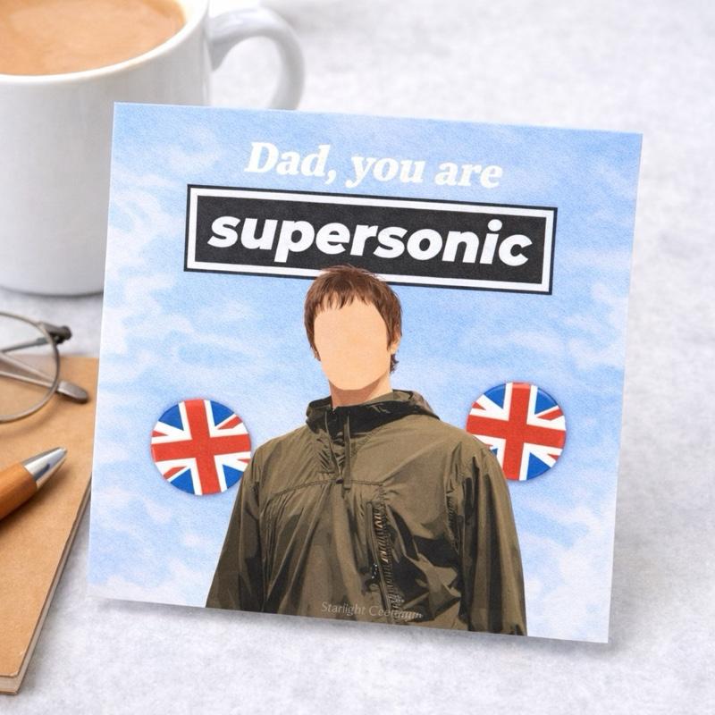 Supersonic Dad Card – Oasis Inspired