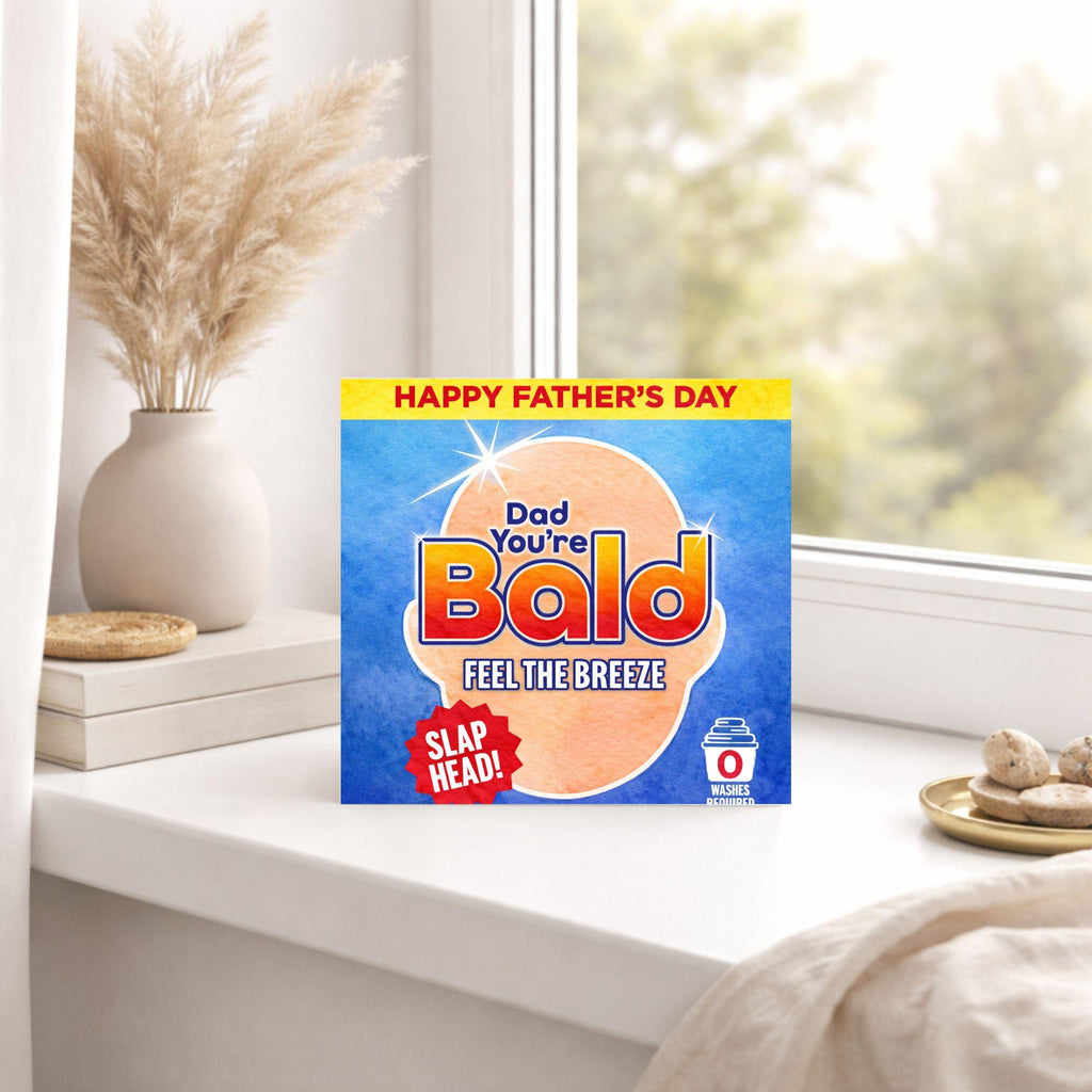 Funny Bald Dad Card – Feel The Breeze