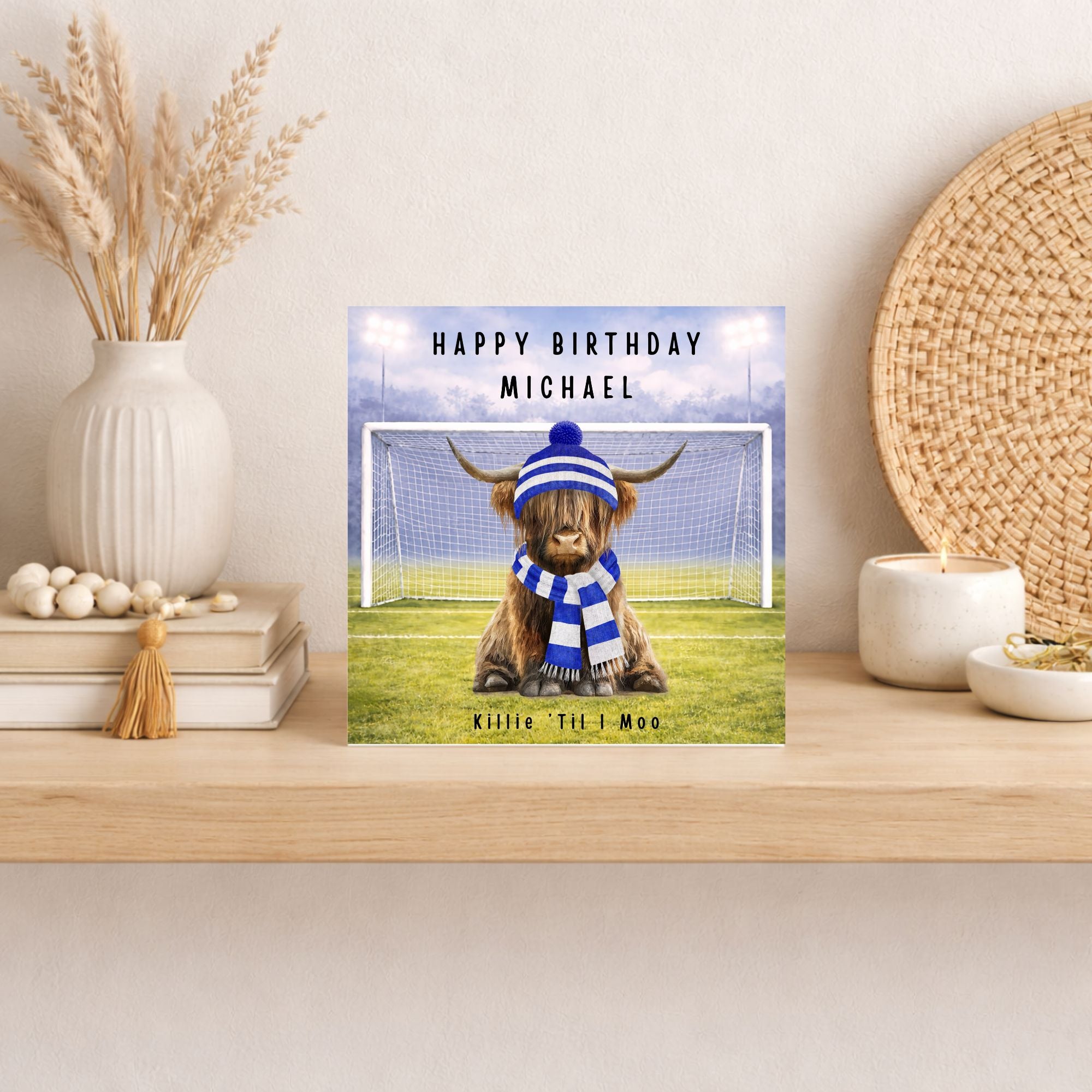 Personalised Scottish Premiership Football Birthday Card – Any Team, Any Age, Custom Name & Message