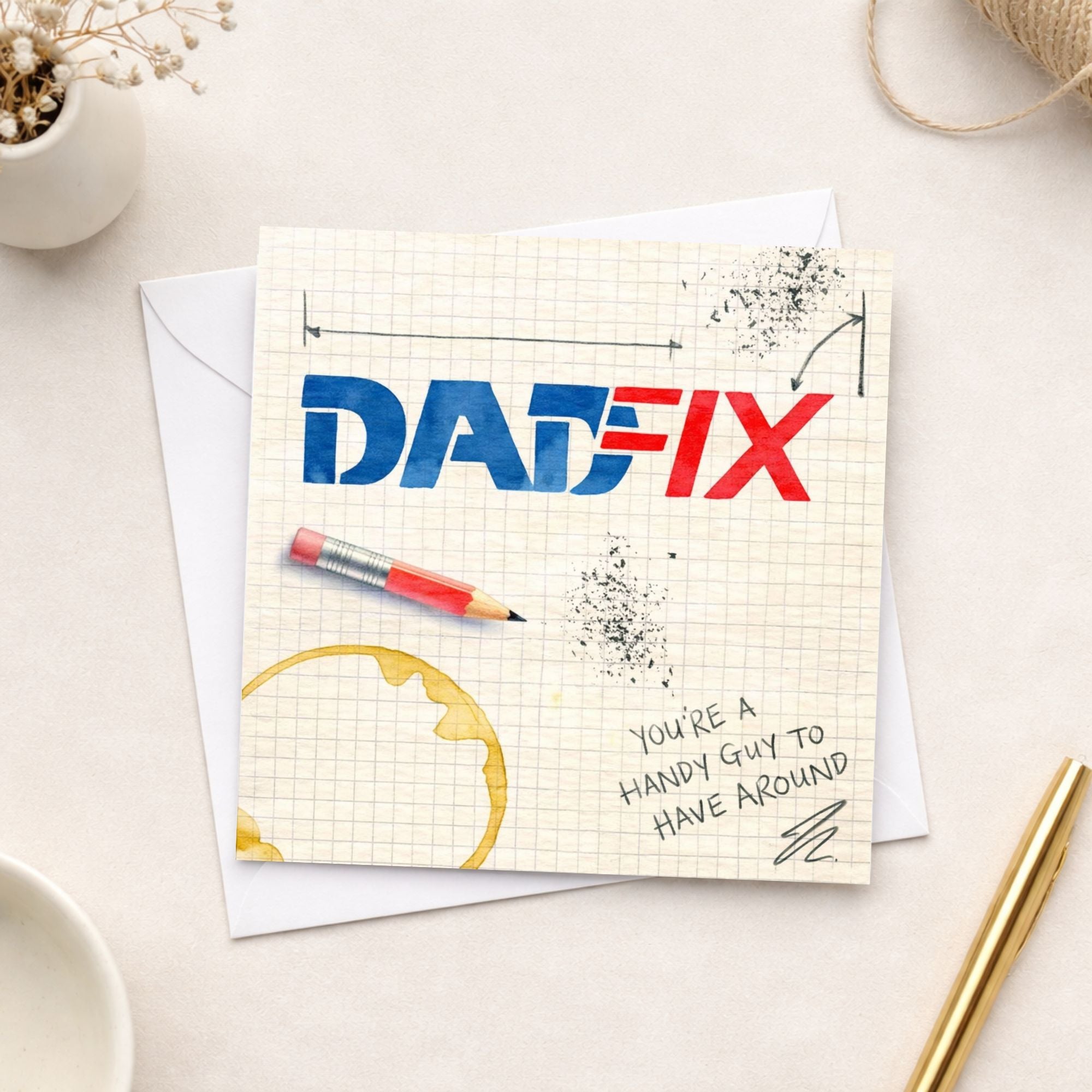 Dadfix Funny DIY Father’s Day Card – Handy Guy Greeting Card