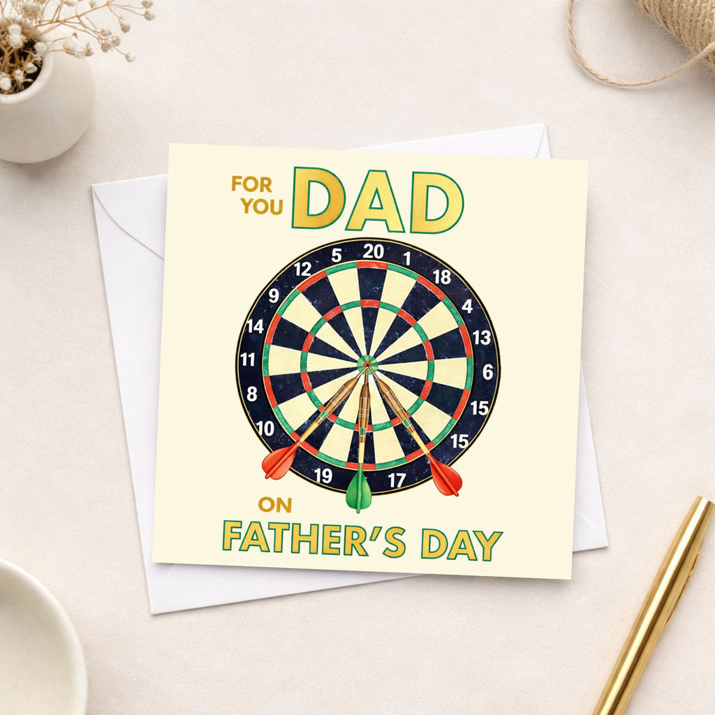 Darts Father’s Day Card – Funny Dart Player Dad Card