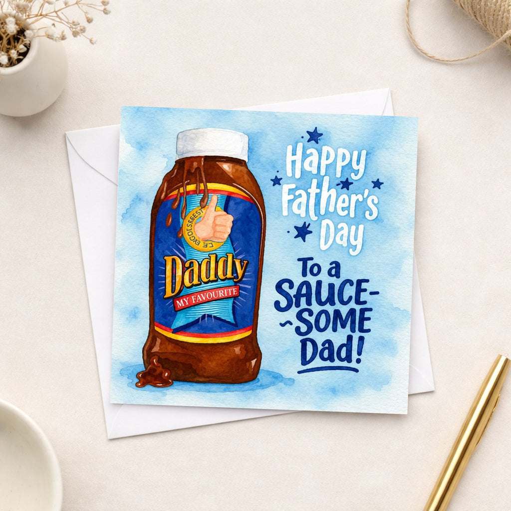 Funny Sauce Father’s Day Card – Sauce-Some Dad Card