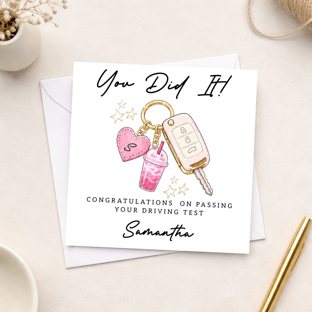 Personalised Driving Test Congratulations Card | Cute New Driver Card | Passed Driving Test Card | Personalised Congratulations Card