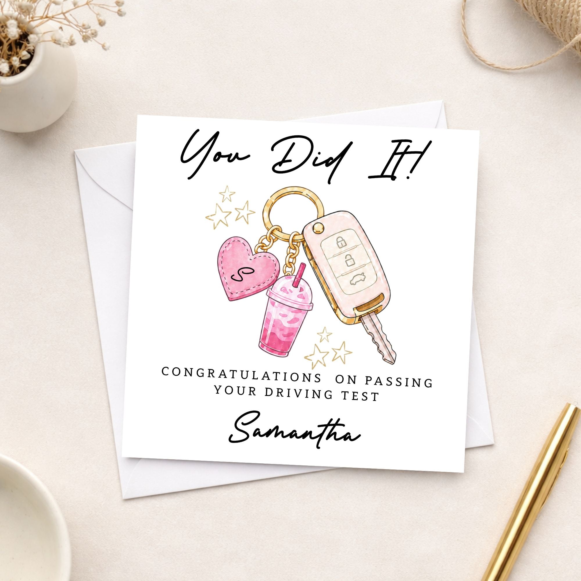 Personalised Driving Test Congratulations Card | Cute New Driver Card | Passed Driving Test Card | Personalised Congratulations Card