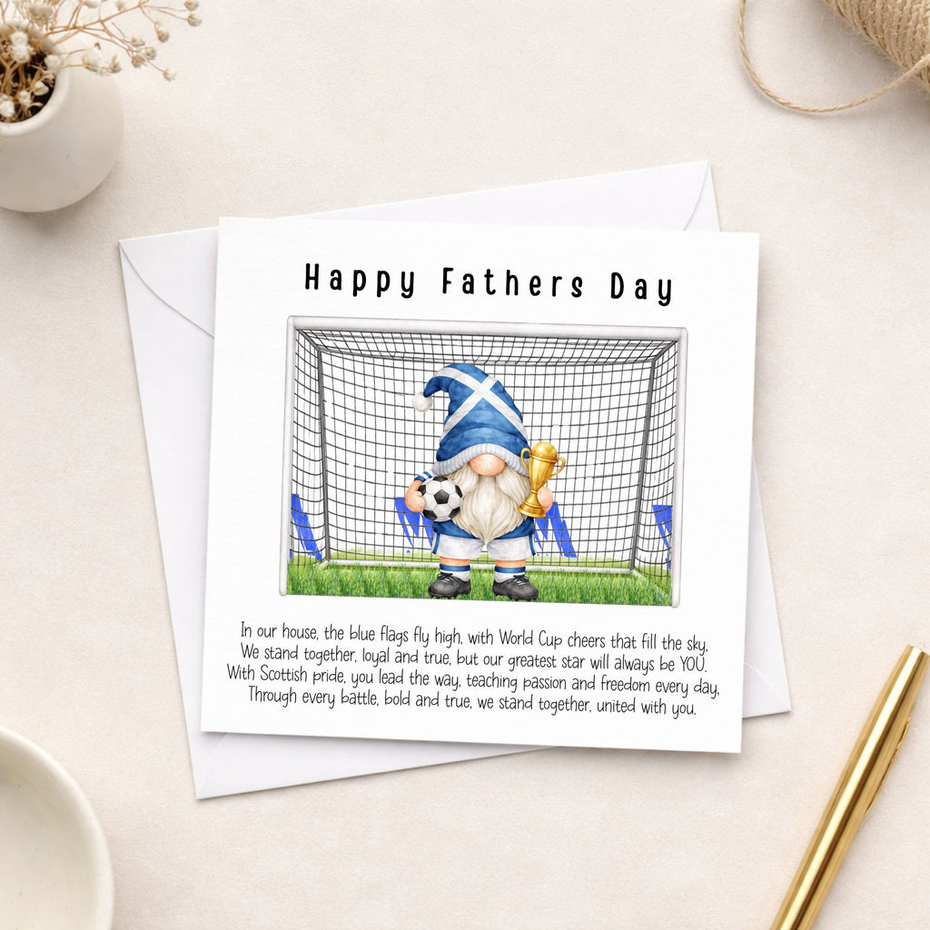 Scotland Father’s Day Card – Football Gnome Design