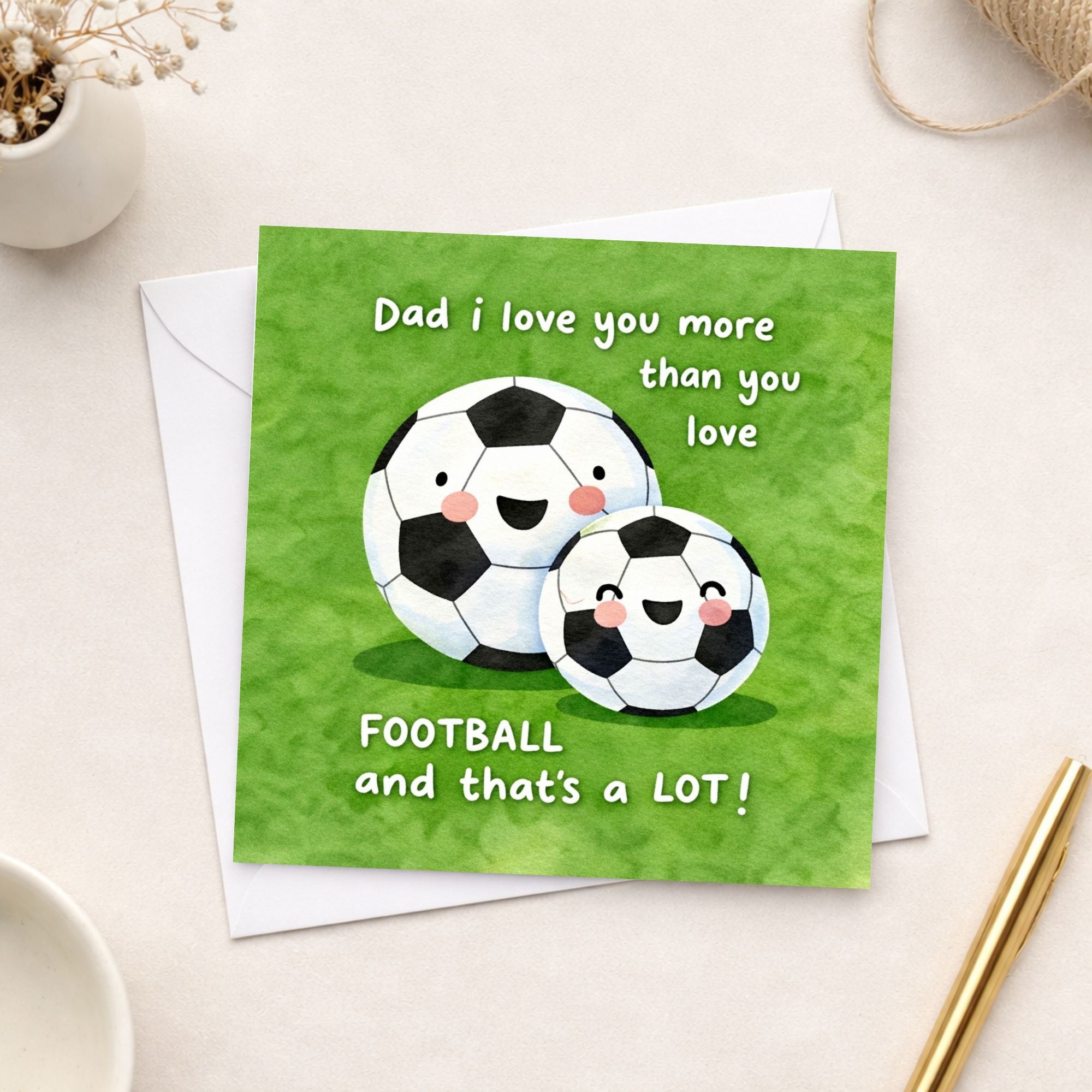 Football Father’s Day Card – Funny Dad Football Love Card