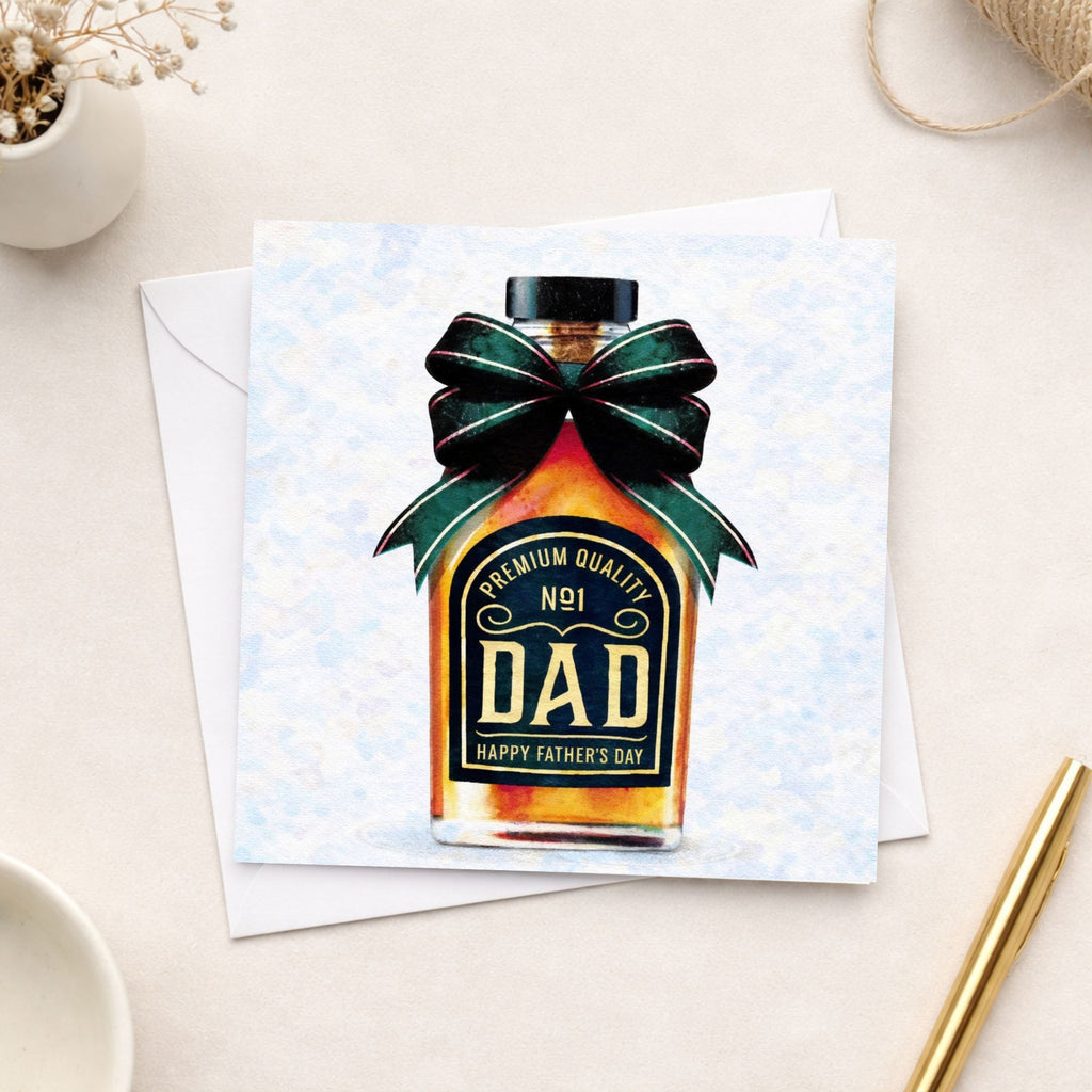 Whisky Inspired Father’s Day Card – No1 Dad Whiskey Card