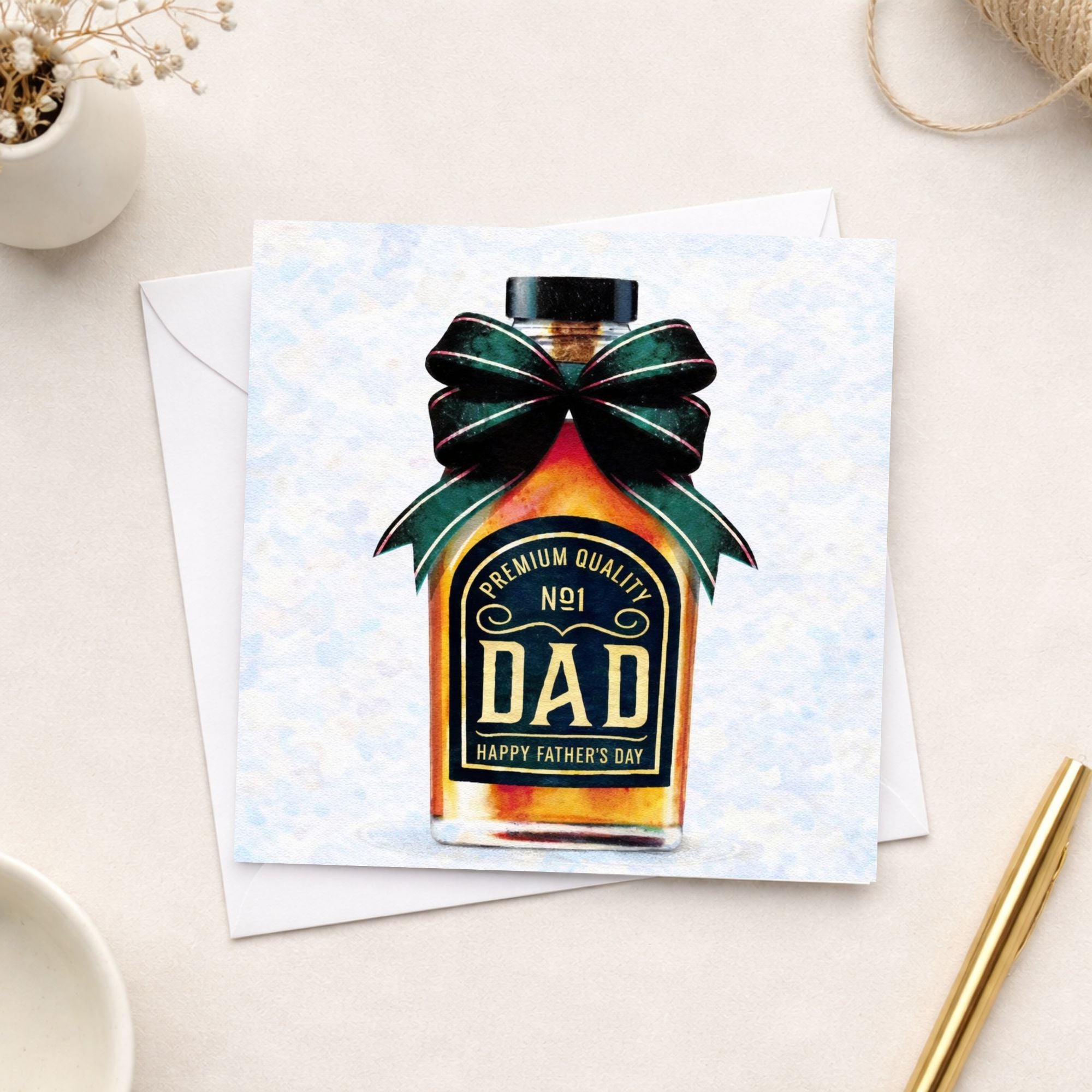 Whisky Inspired Father’s Day Card – No1 Dad Whiskey Card