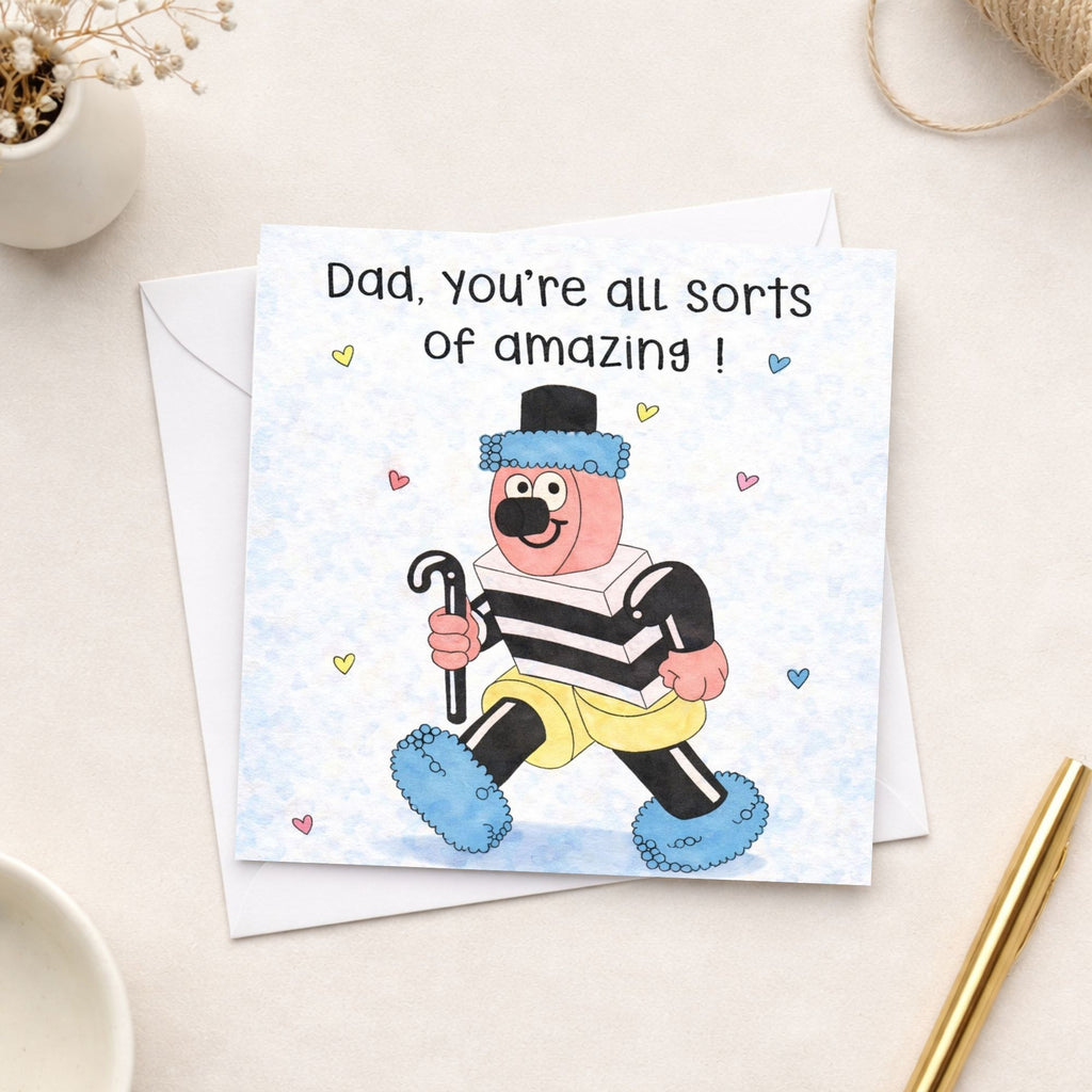 Funny Liquorice Allsorts Father’s Day Card – All Sorts of Amazing Dad Card