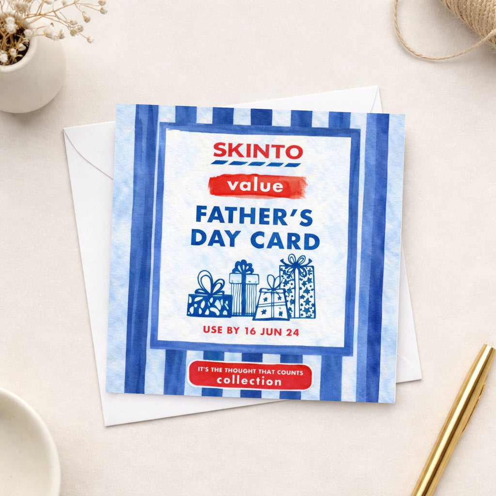 Funny Budget Father’s Day Card – Skinto Value Dad Card