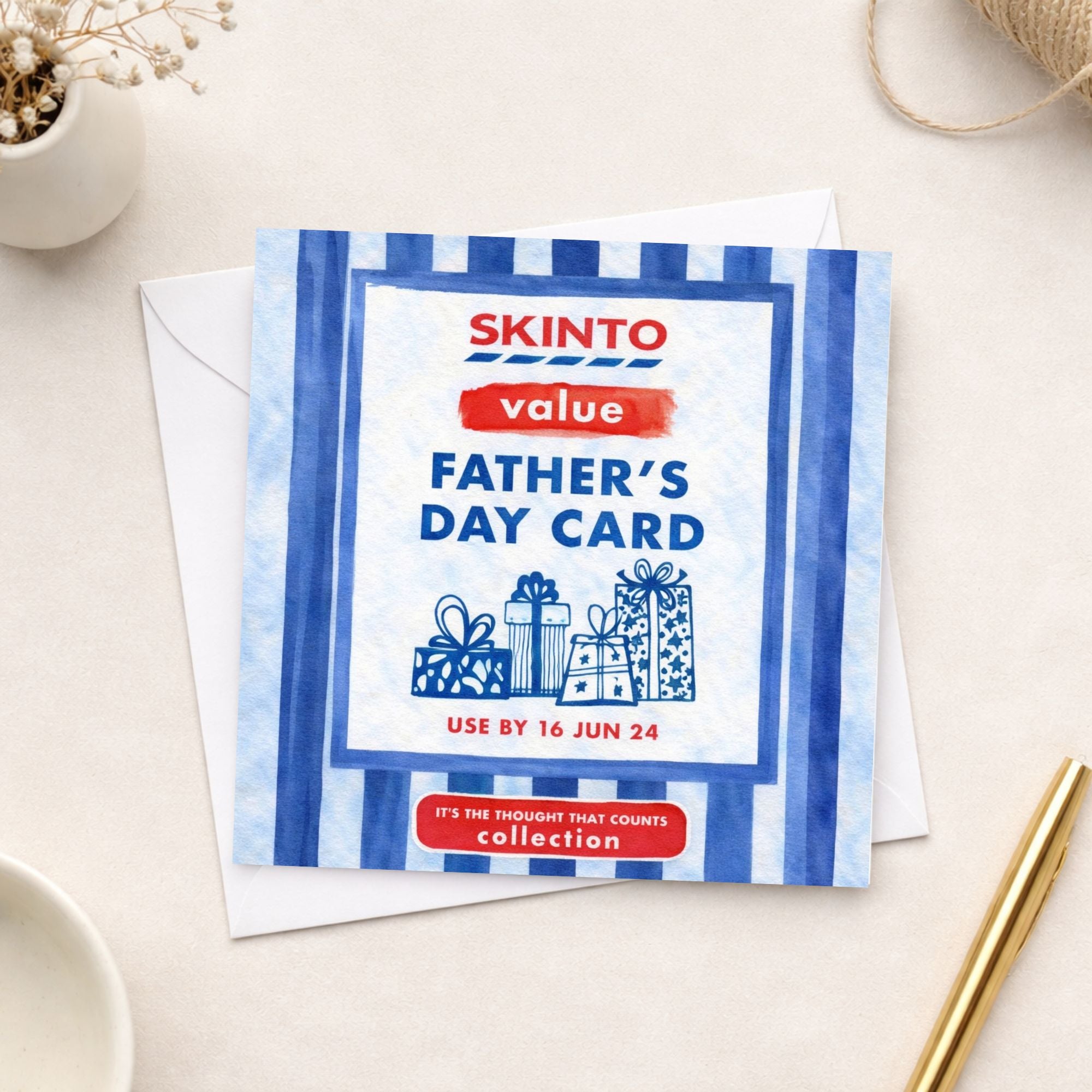 Funny Budget Father’s Day Card – Skinto Value Dad Card