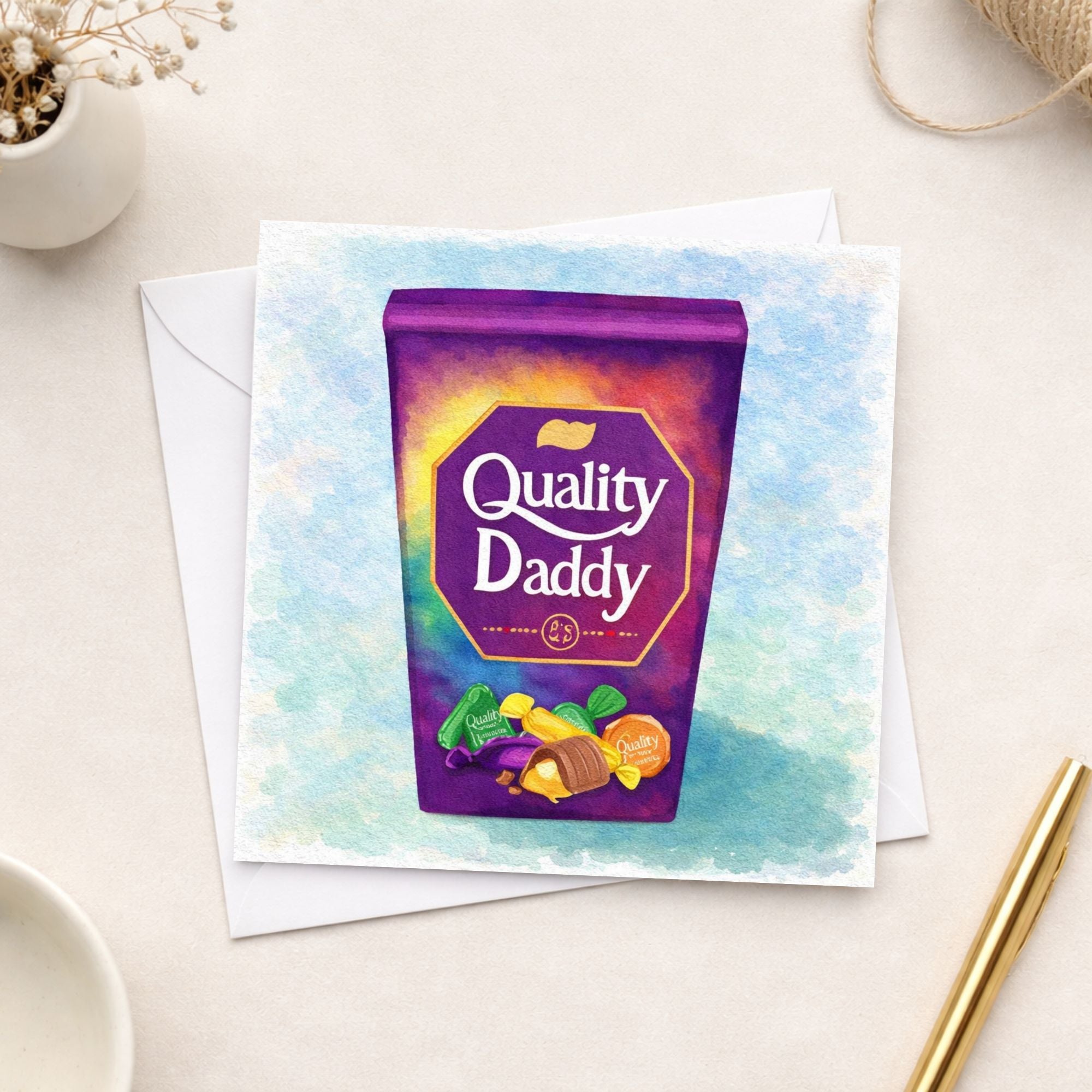 Funny Quality Daddy Father’s Day Card – Chocolate Sweet Dad Card