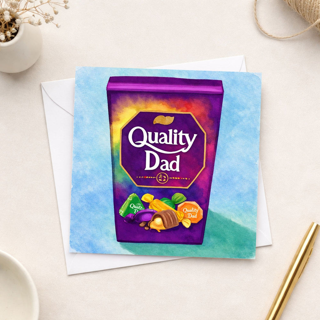 Funny Quality Dad Father’s Day Card – Chocolate Tin Dad Card