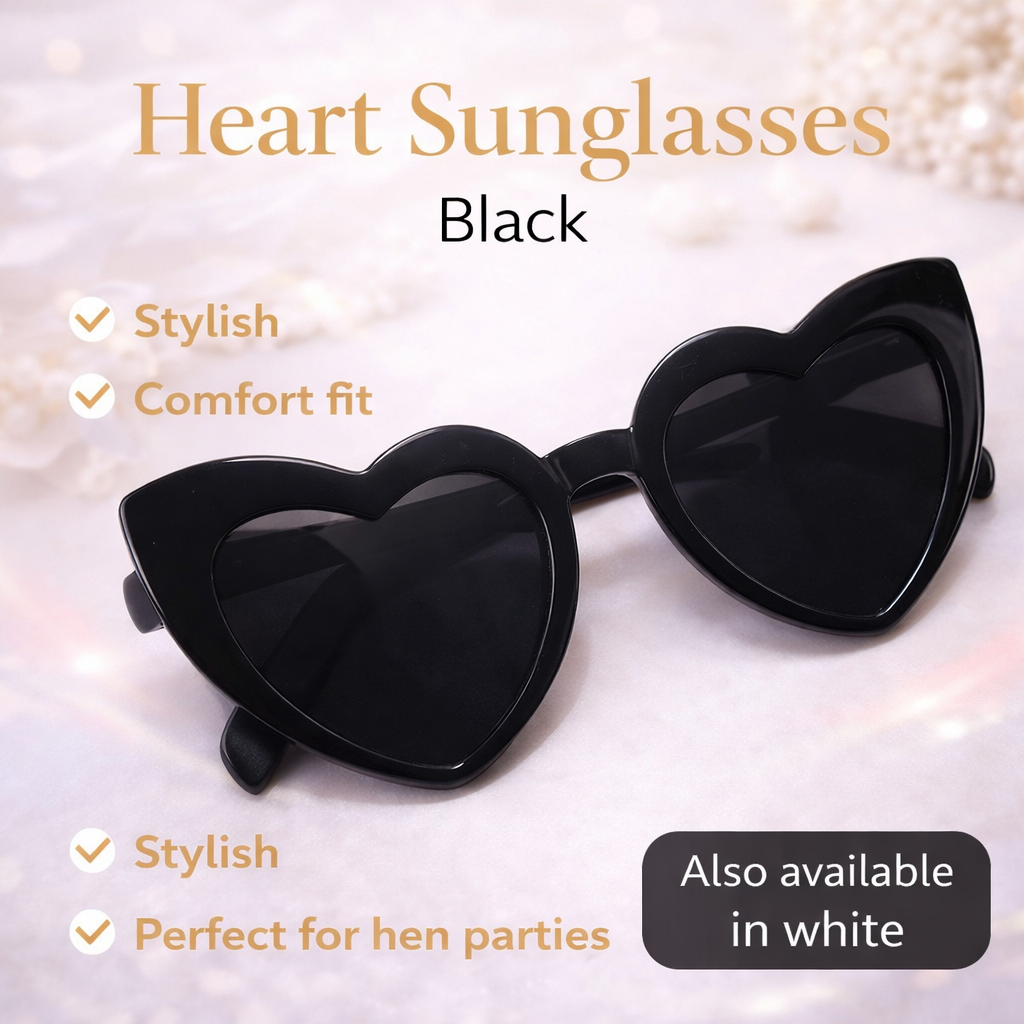 Personalised Bride to Be Heart Sunglasses
