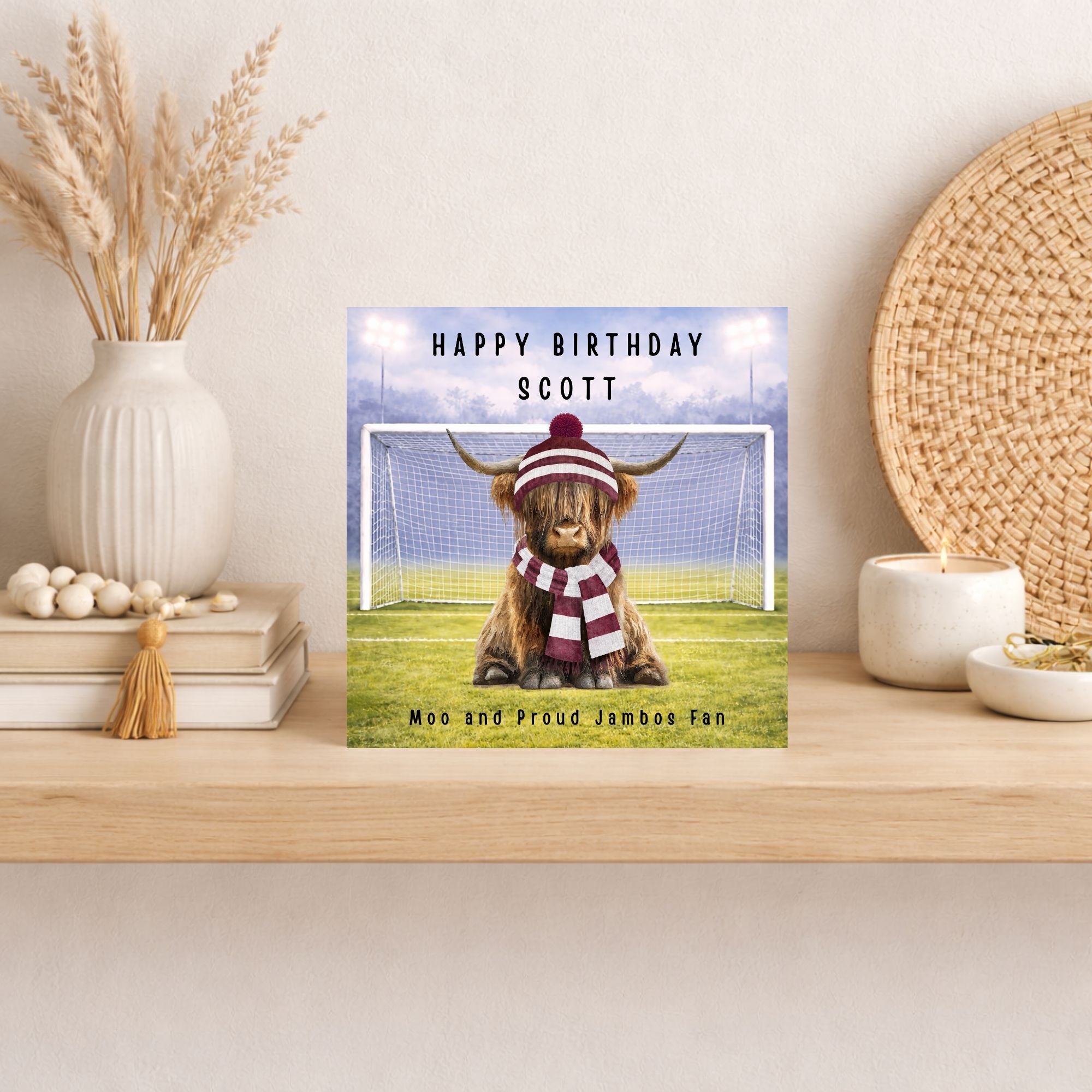 Personalised Scottish Premiership Football Birthday Card – Any Team, Any Age, Custom Name & Message