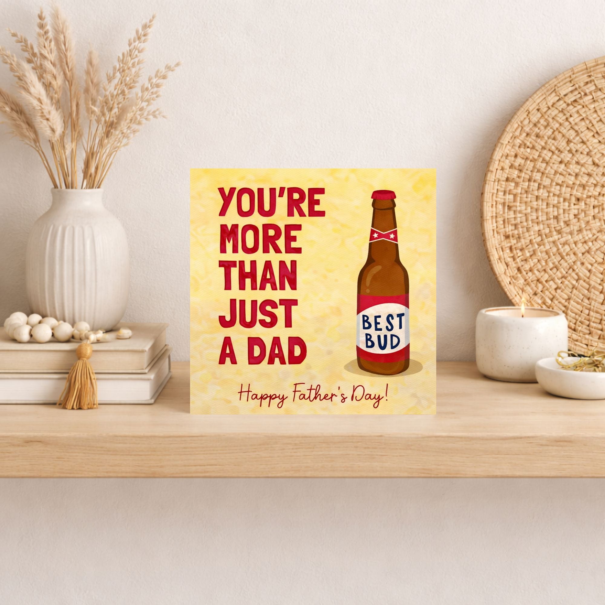 Funny Beer Father’s Day Card – Best Bud Dad Card