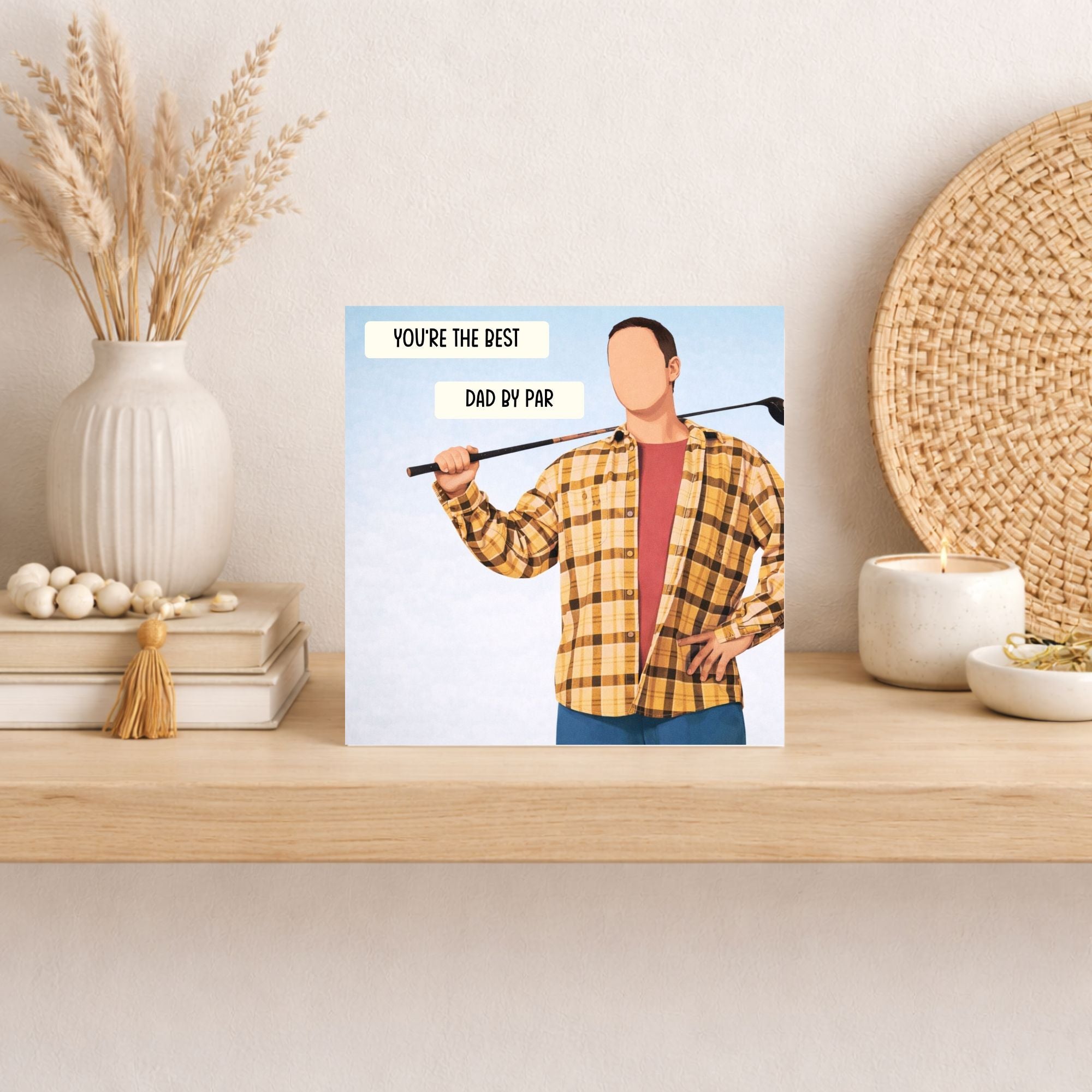 Golf Father’s Day Card – Best Dad By Par Funny Golf Card