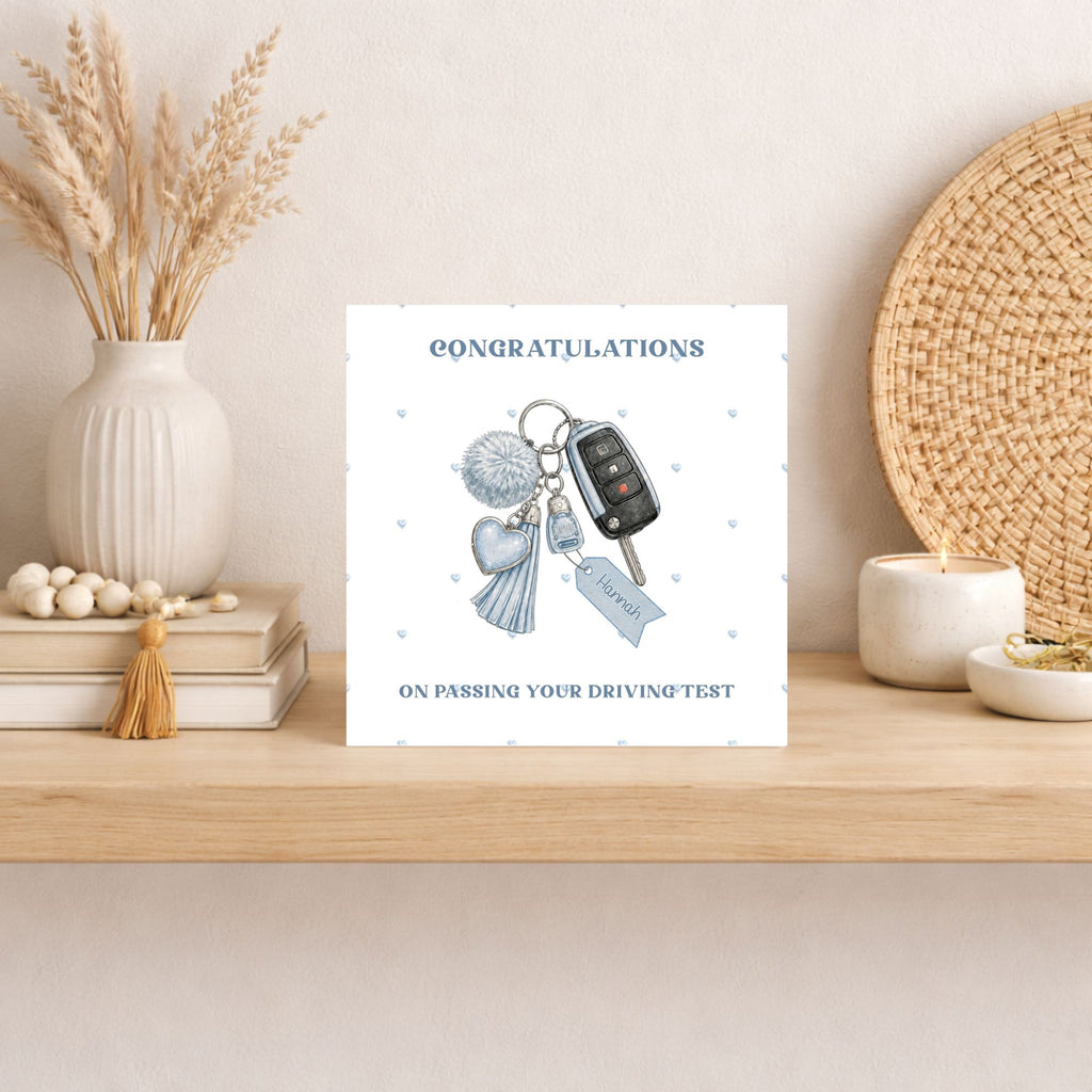 Personalised Driving Test Congratulations Card | New Driver Congratulations Card | Passing Driving Test Card | Car Keys Congrats Card