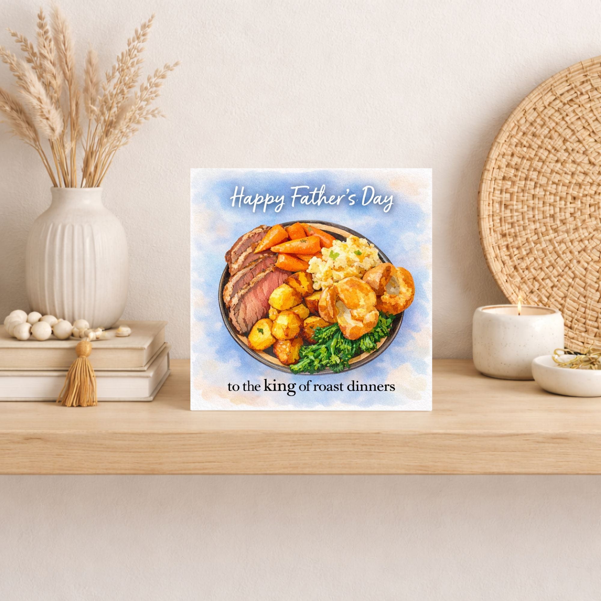 Roast Dinner Father’s Day Card – King of Roast Dinners Dad Card