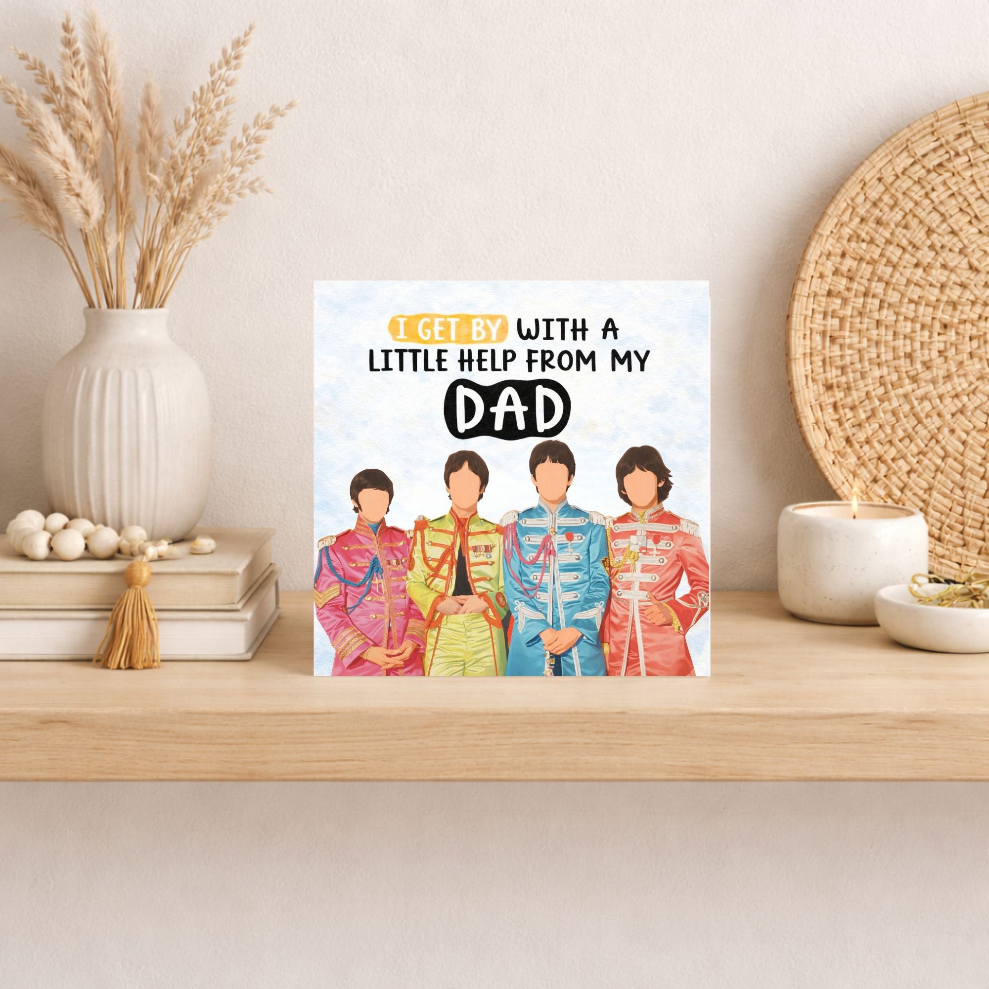 Beatles Inspired Father’s Day Card – Funny Music Dad Card