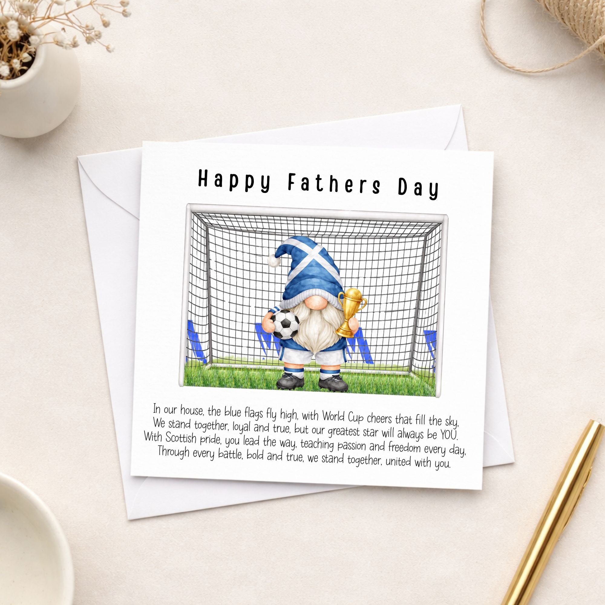 Scotland Father’s Day Card – Football Gnome Design
